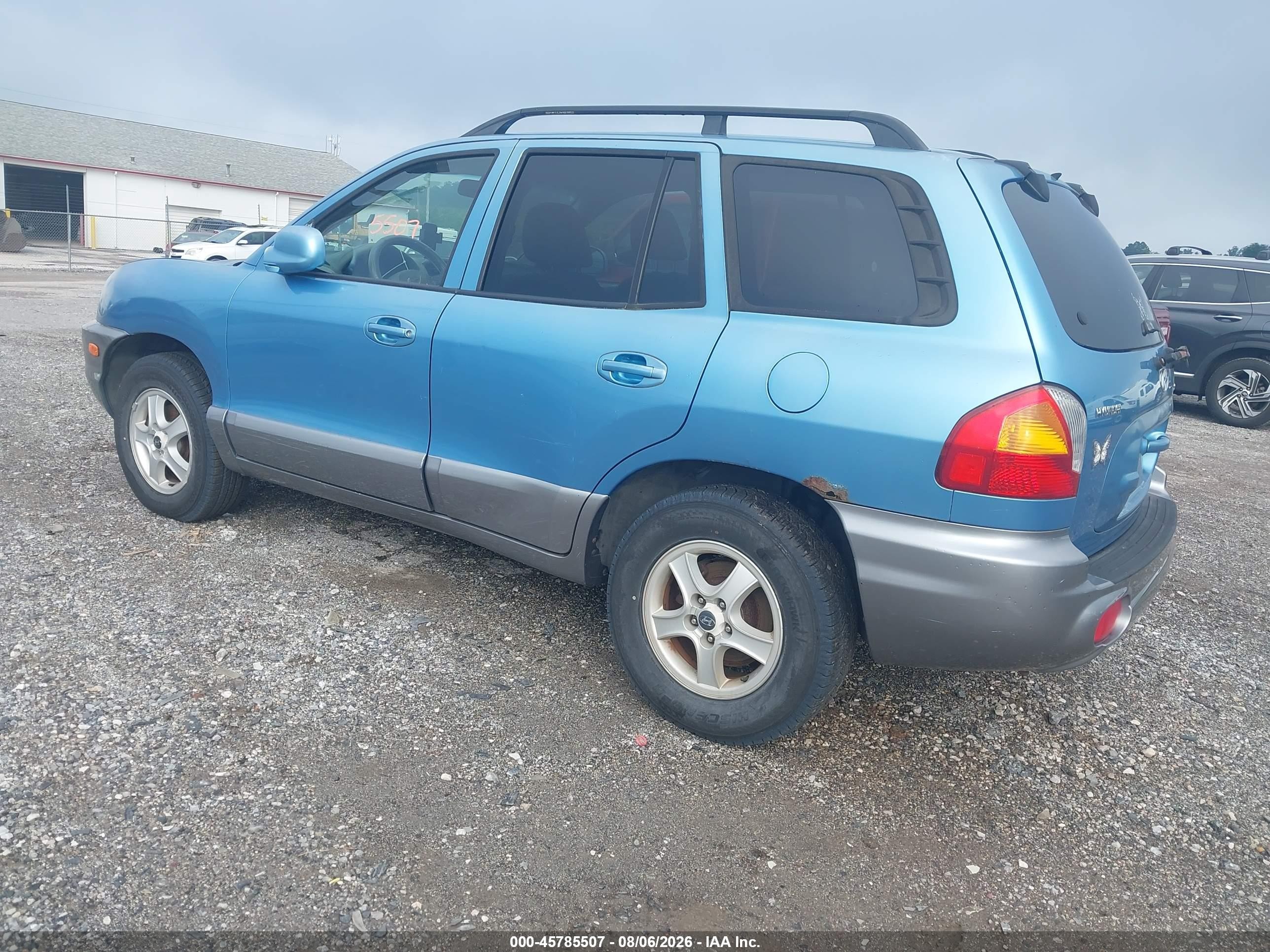 2003 Hyundai Santa Fe Gls/lx Blue vin: KM8SC13D03U505470