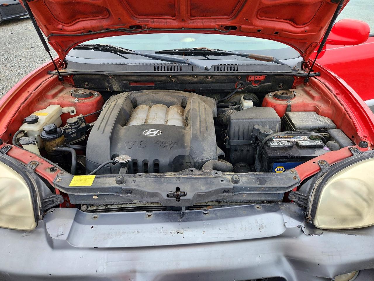 2003 Hyundai Santa Fe Gls Red vin: KM8SC13D03U549372