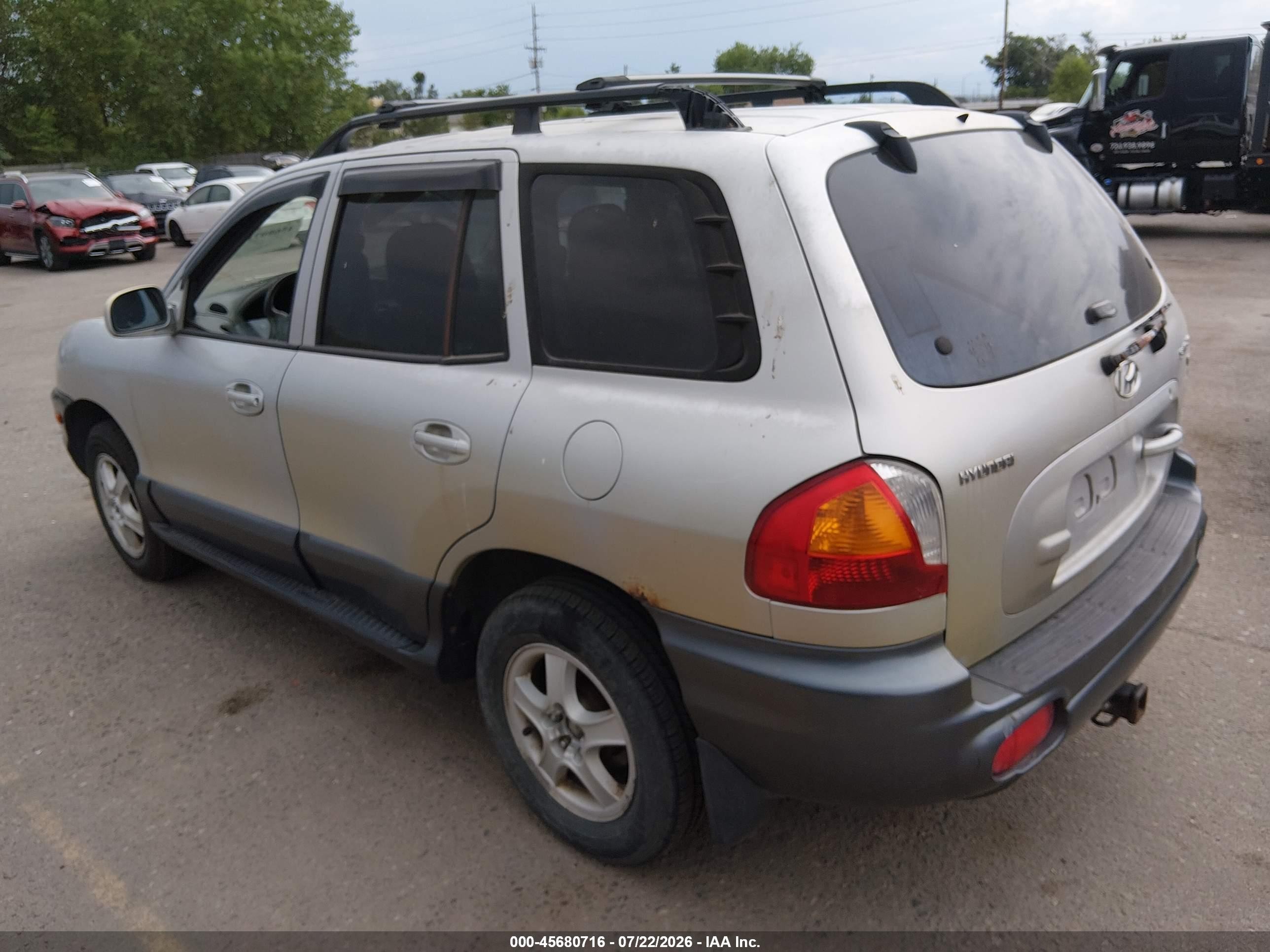 2004 Hyundai Santa Fe Gls Gray vin: KM8SC13D04U692016