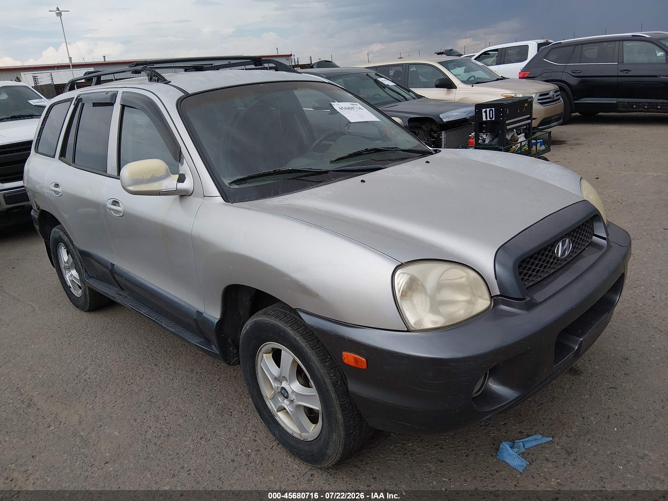 2004 Hyundai Santa Fe Gls Серый vin: KM8SC13D04U692016