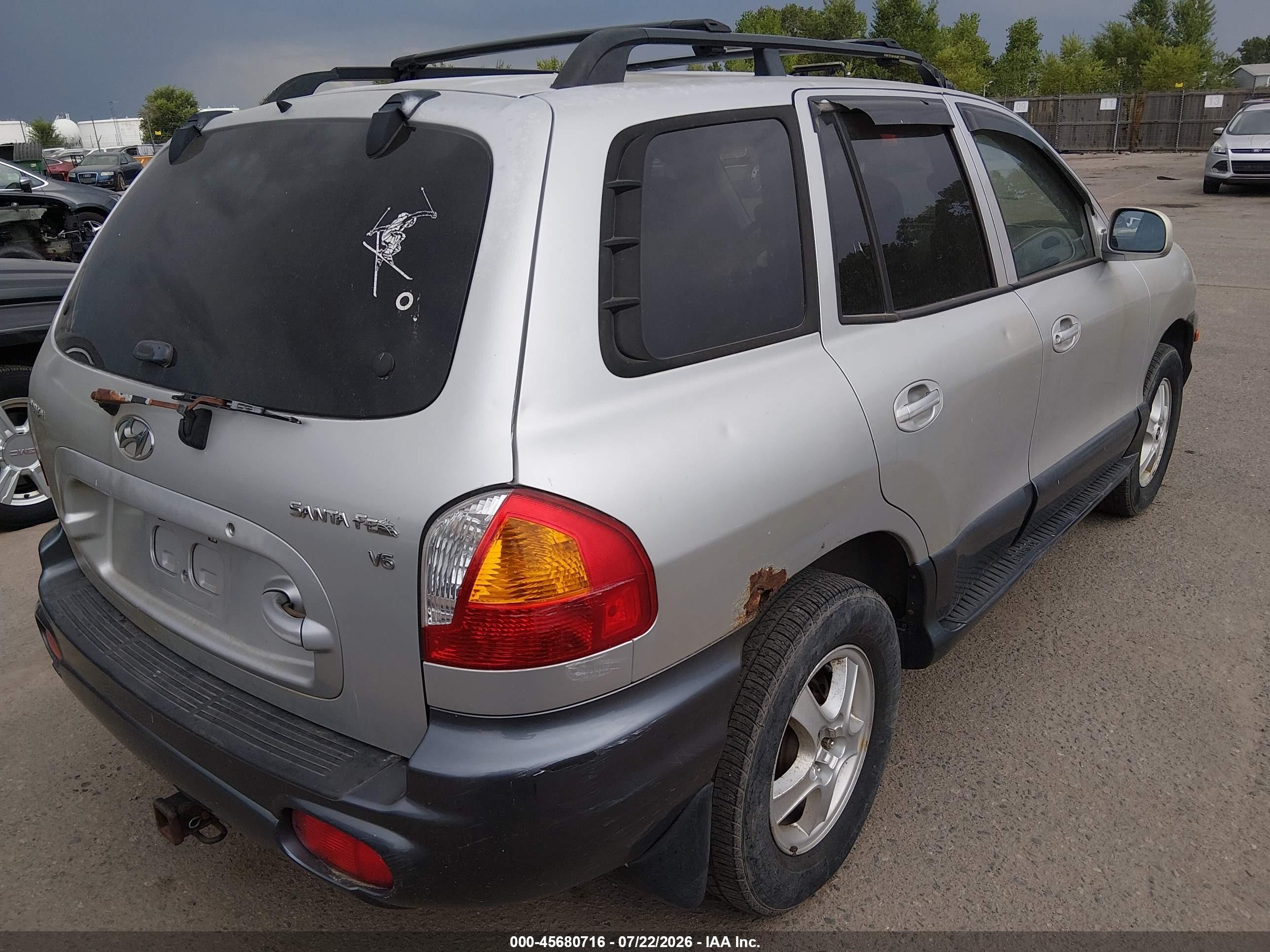 2004 Hyundai Santa Fe Gls Gray vin: KM8SC13D04U692016