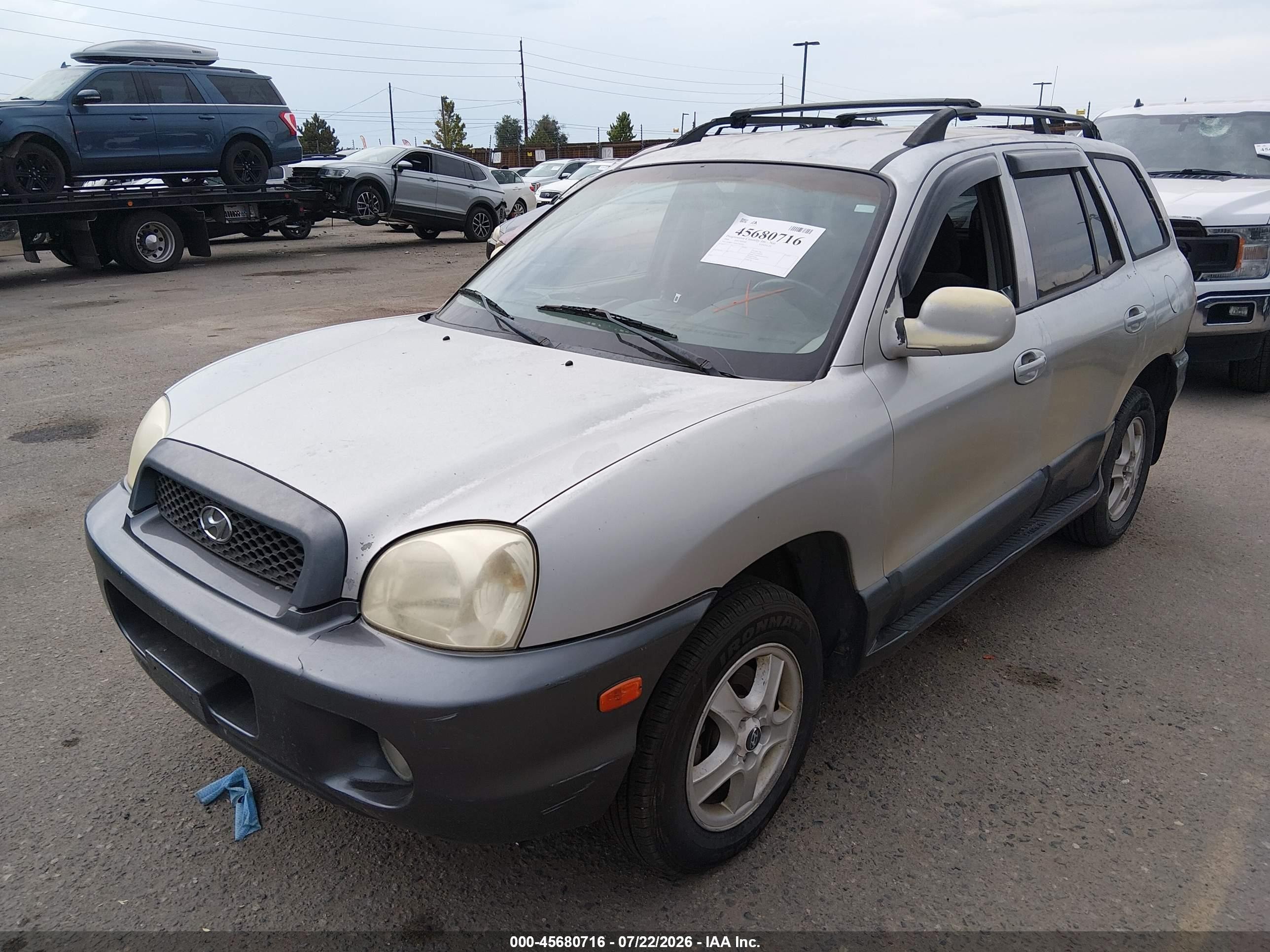2004 Hyundai Santa Fe Gls Gray vin: KM8SC13D04U692016