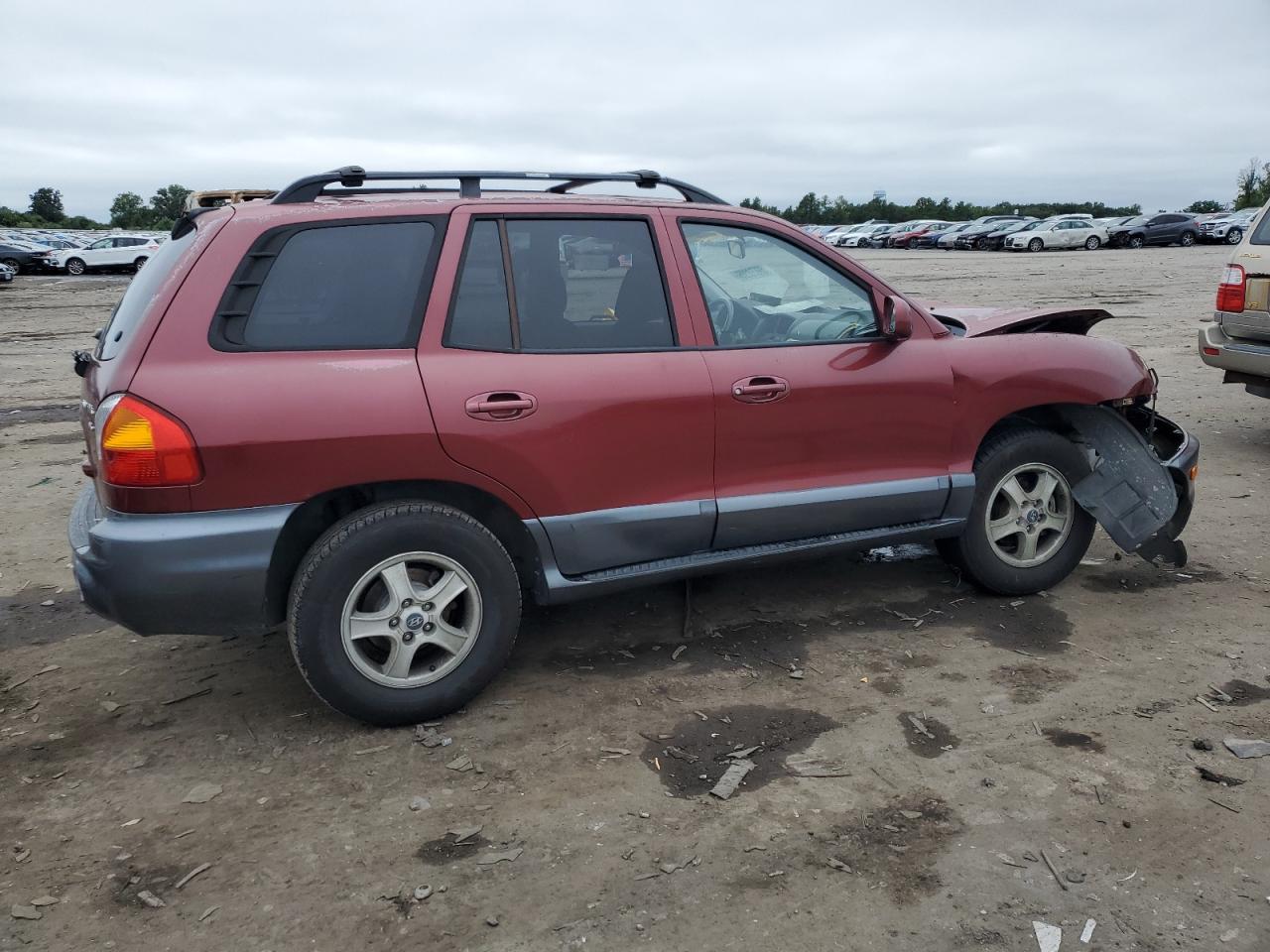 2004 Hyundai Santa Fe Gls Red vin: KM8SC13D04U720333