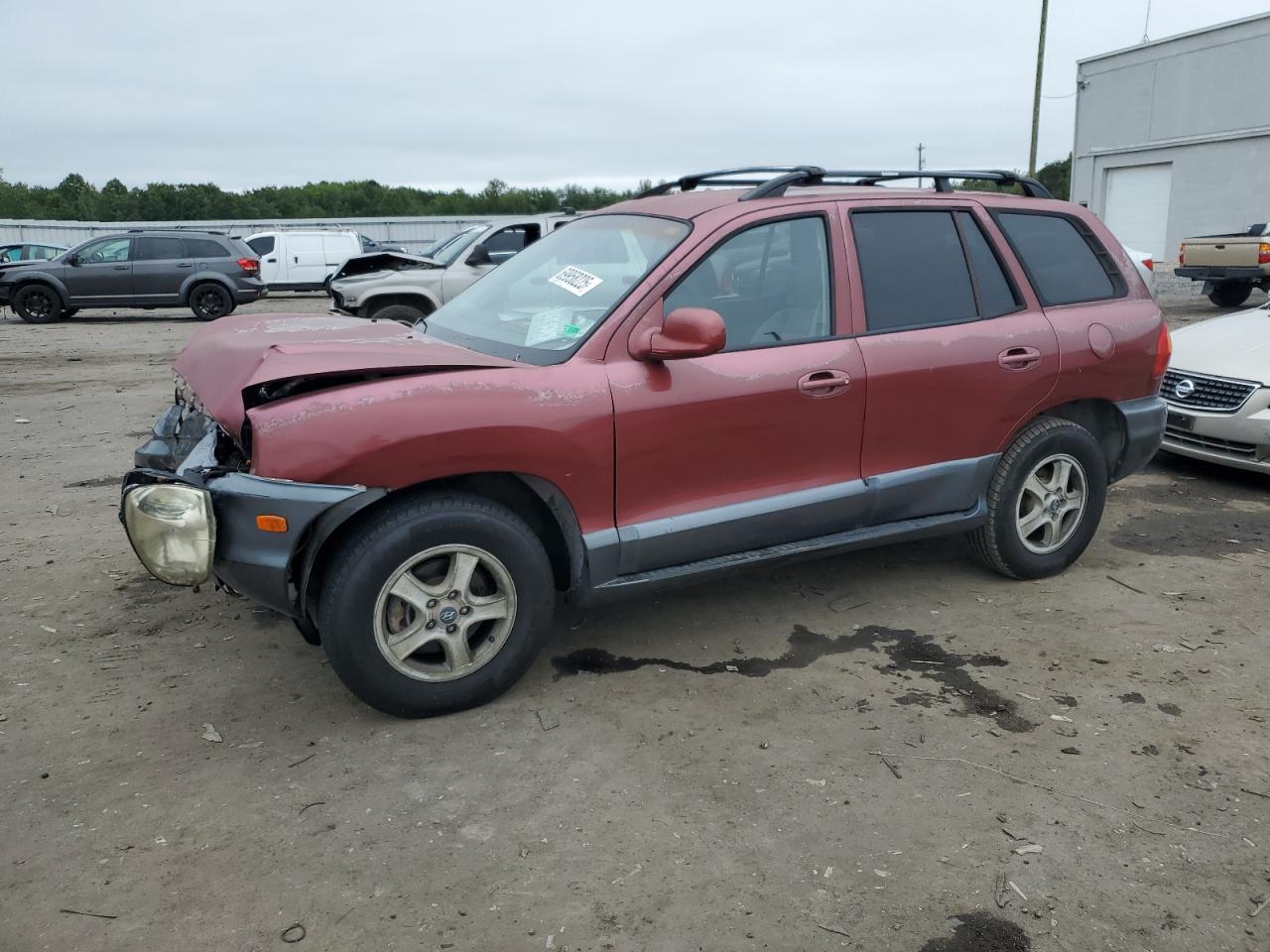 2004 Hyundai Santa Fe Gls Red vin: KM8SC13D04U720333
