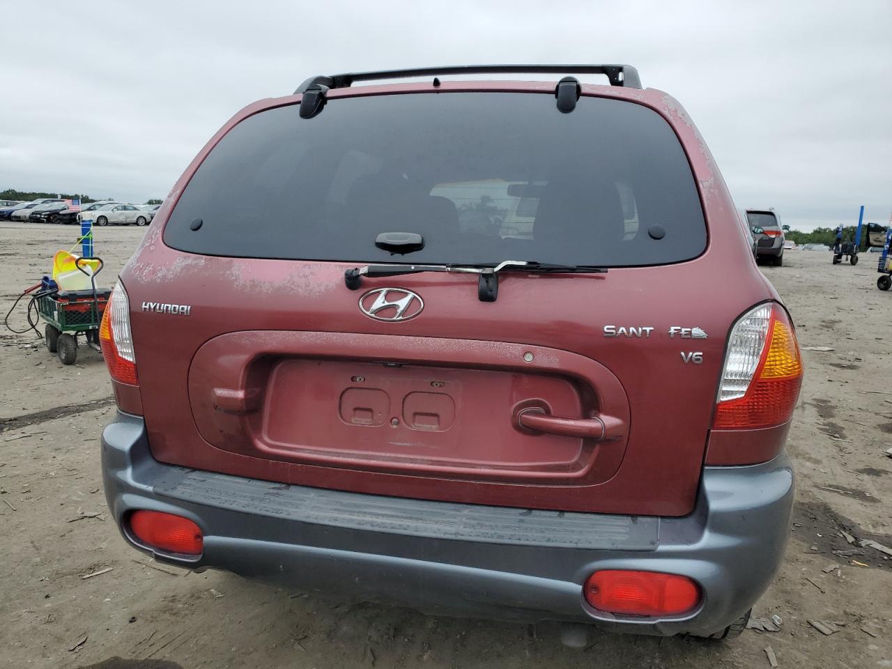 2004 Hyundai Santa Fe Gls Red vin: KM8SC13D04U720333