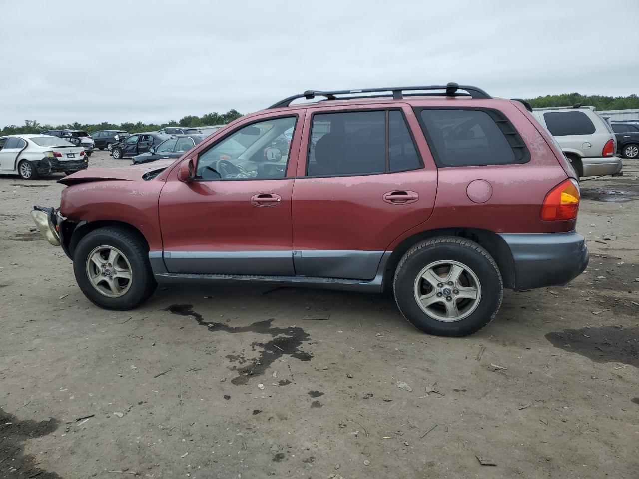 2004 Hyundai Santa Fe Gls Red vin: KM8SC13D04U720333