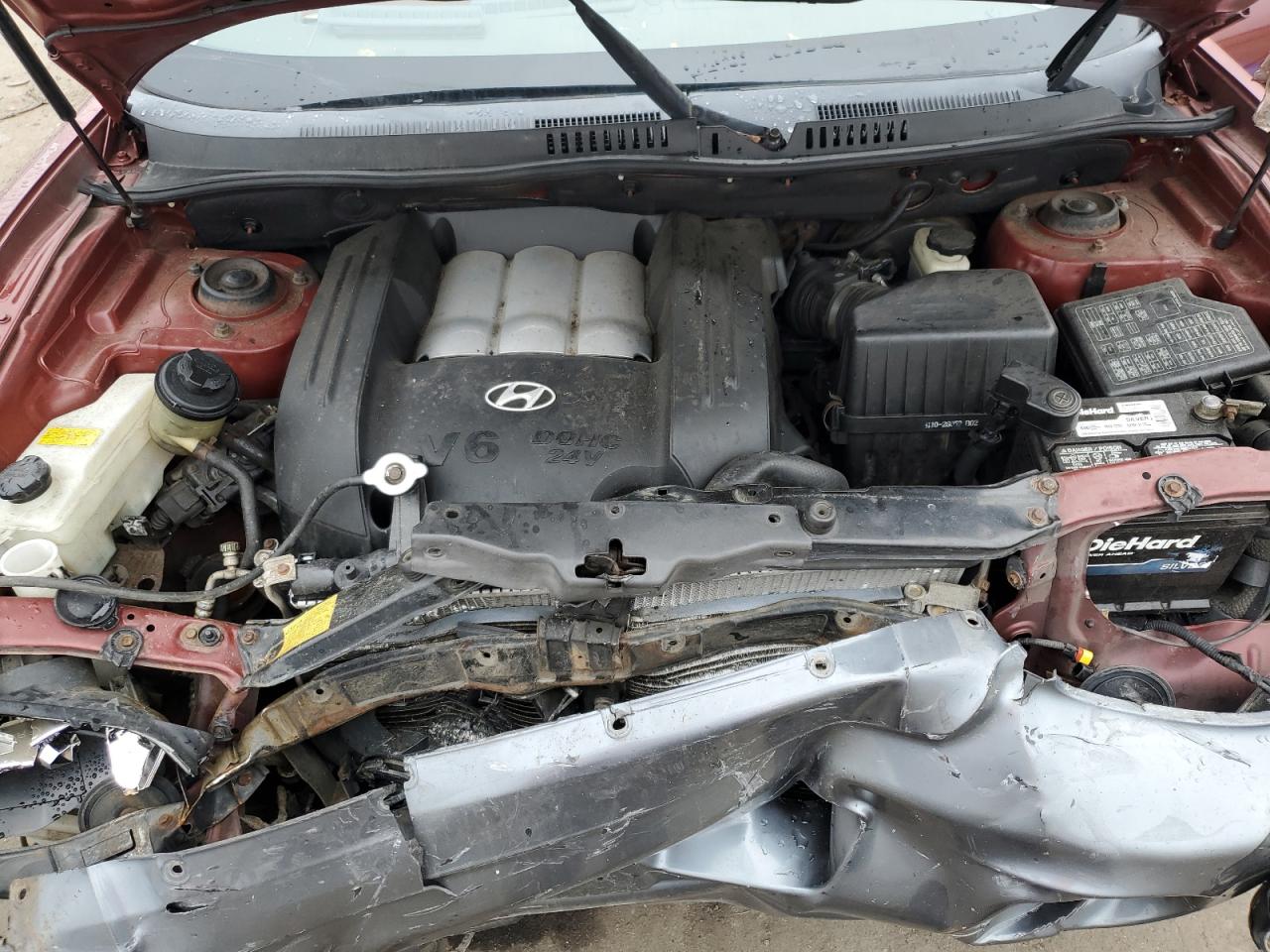 2004 Hyundai Santa Fe Gls Red vin: KM8SC13D04U720333