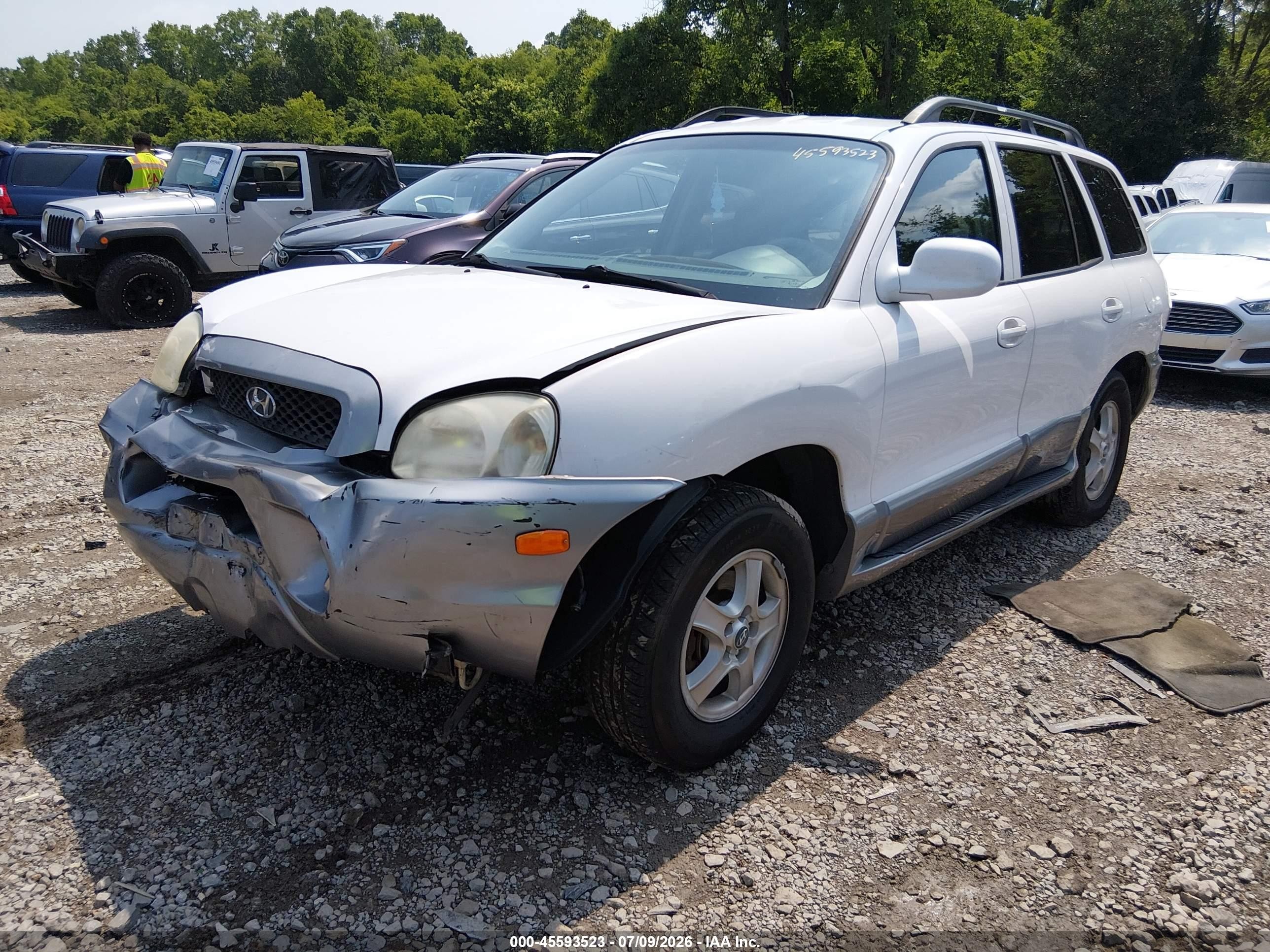 2004 Hyundai Santa Fe Gls White vin: KM8SC13D04U754319