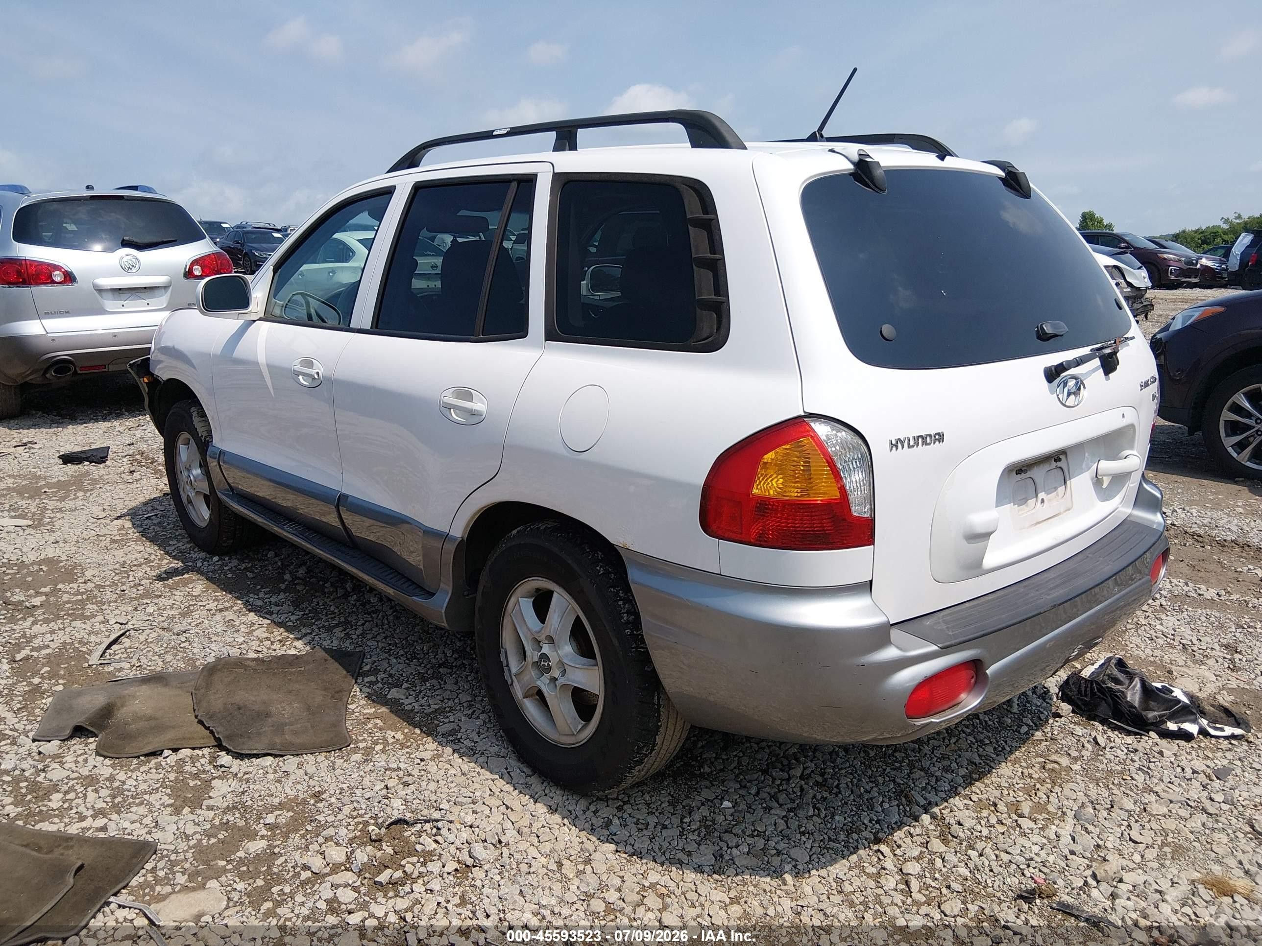 2004 Hyundai Santa Fe Gls White vin: KM8SC13D04U754319