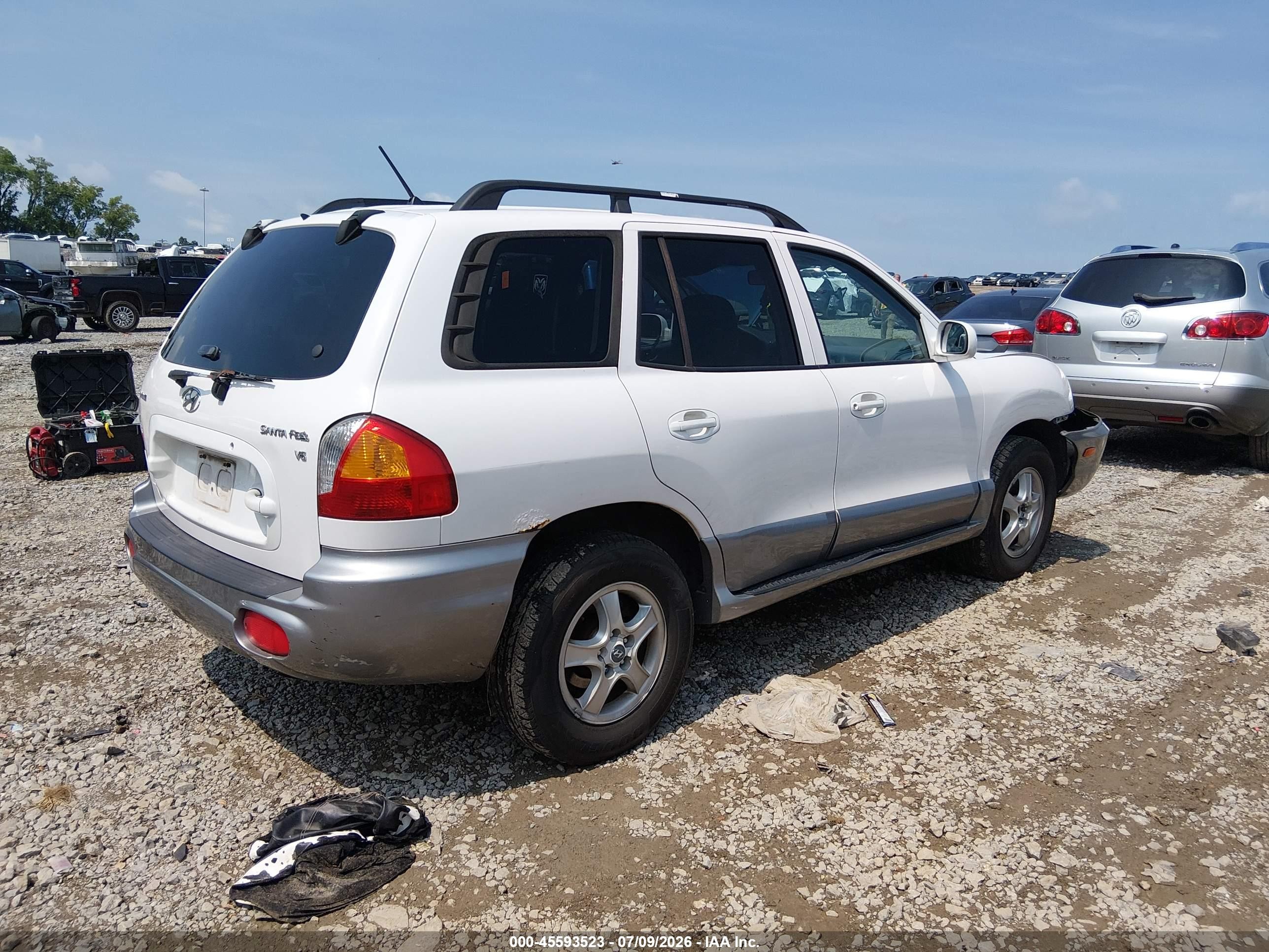 2004 Hyundai Santa Fe Gls White vin: KM8SC13D04U754319