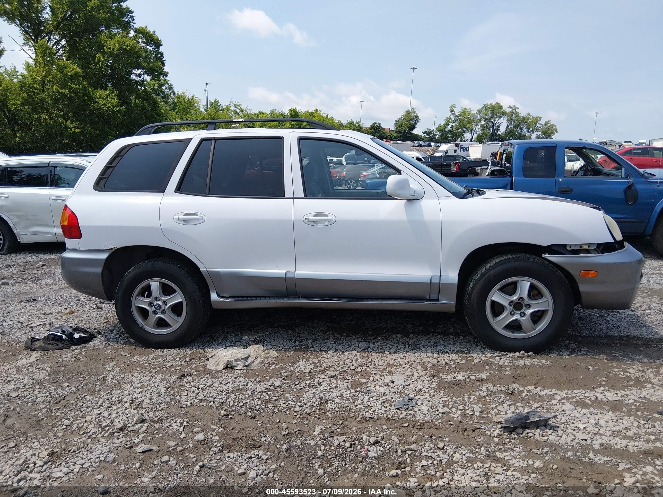 2004 Hyundai Santa Fe Gls White vin: KM8SC13D04U754319