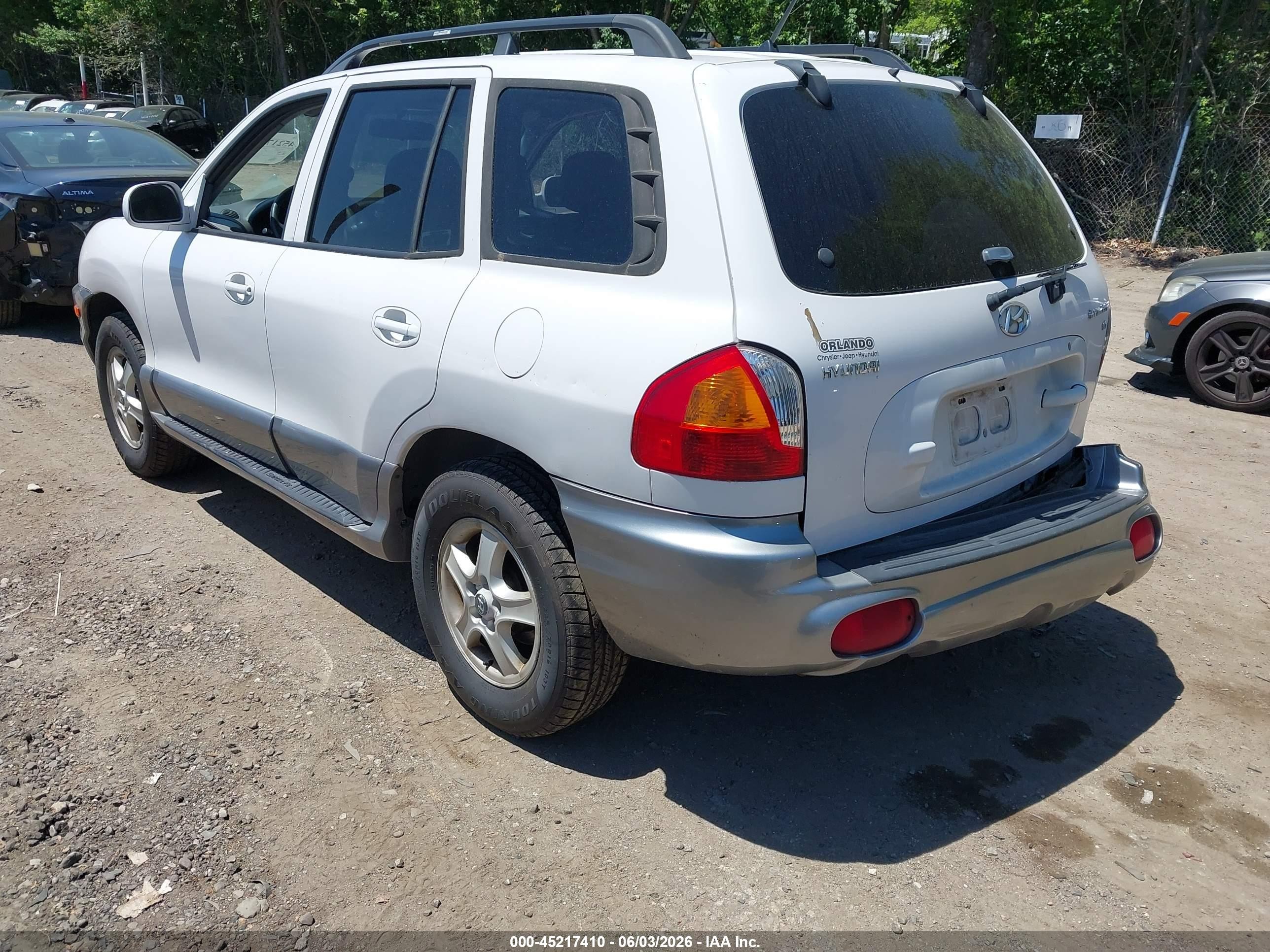 2004 Hyundai Santa Fe Gls White vin: KM8SC13D04U840181