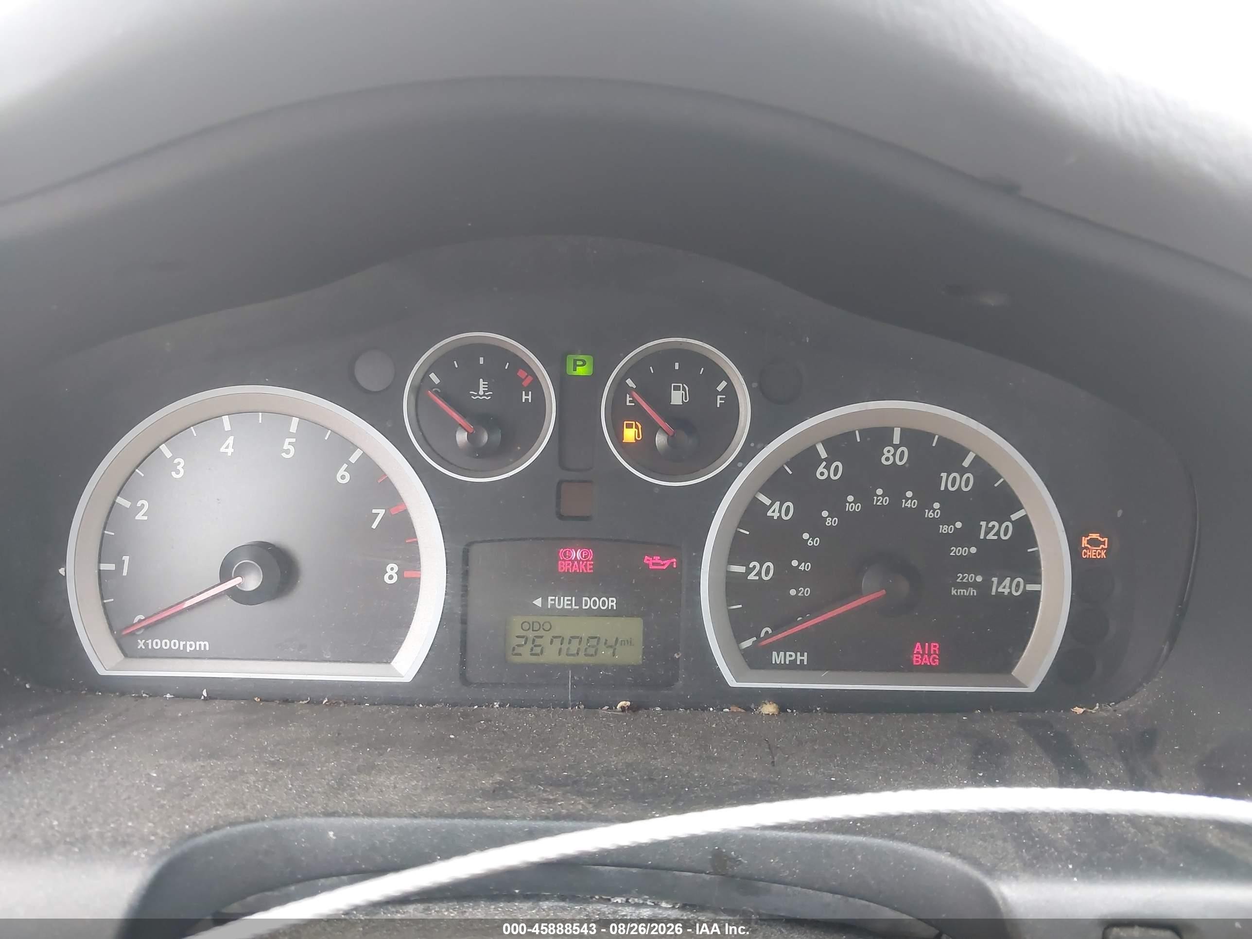 2005 Hyundai Santa Fe Gls White vin: KM8SC13D05U007238