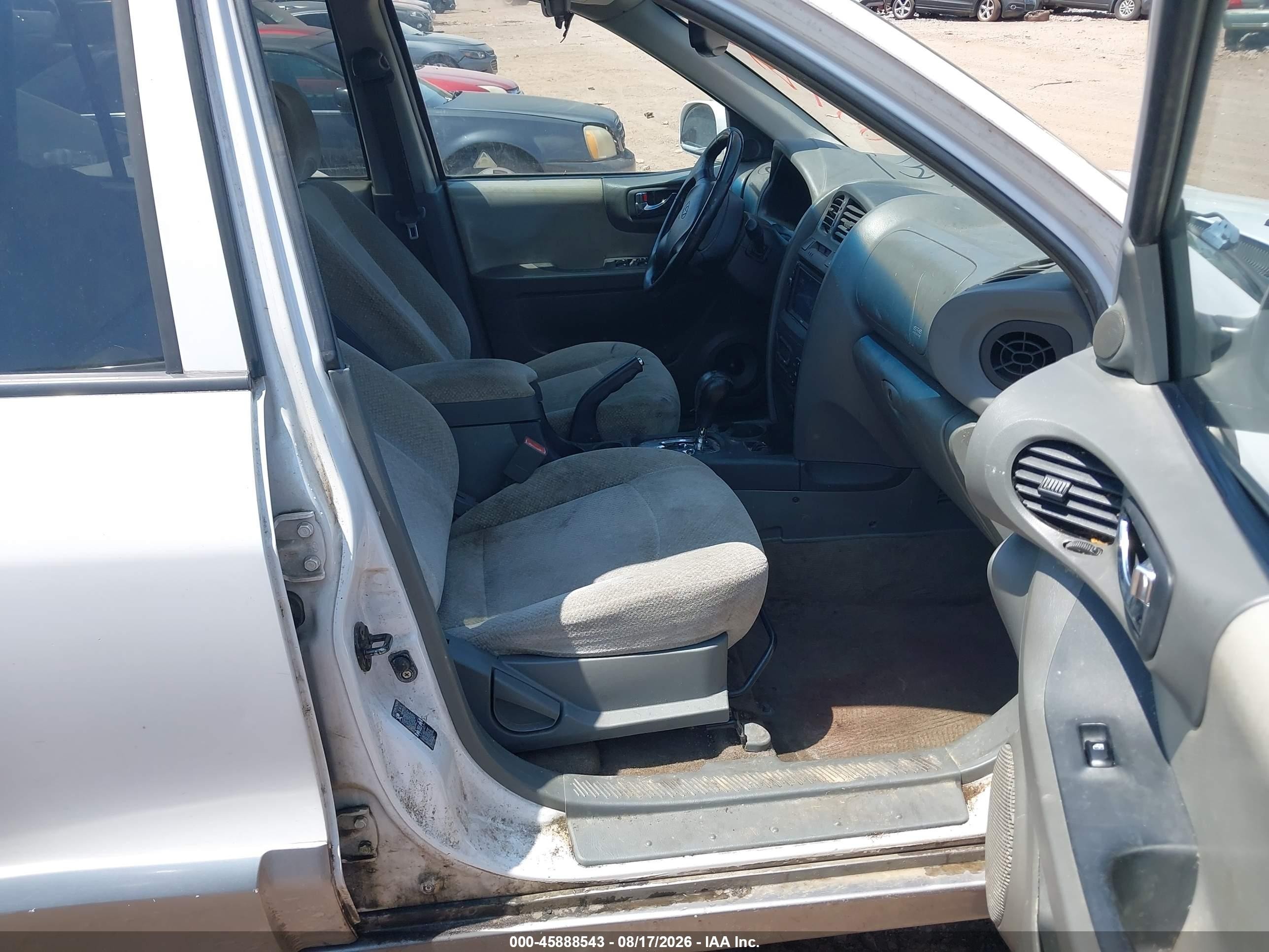 2005 Hyundai Santa Fe Gls White vin: KM8SC13D05U007238