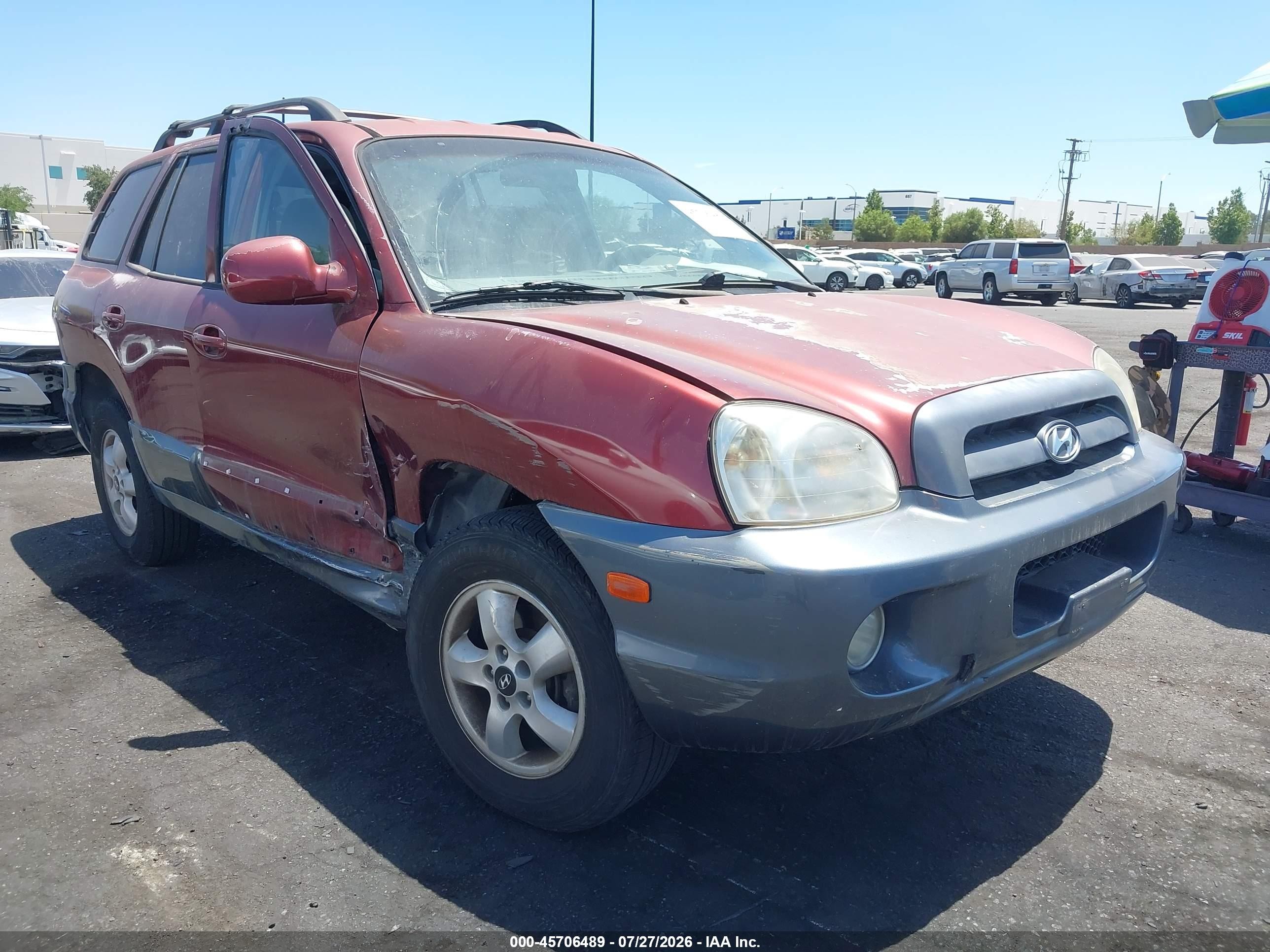 2005 Hyundai Santa Fe Gls Burgundy vin: KM8SC13D05U931260