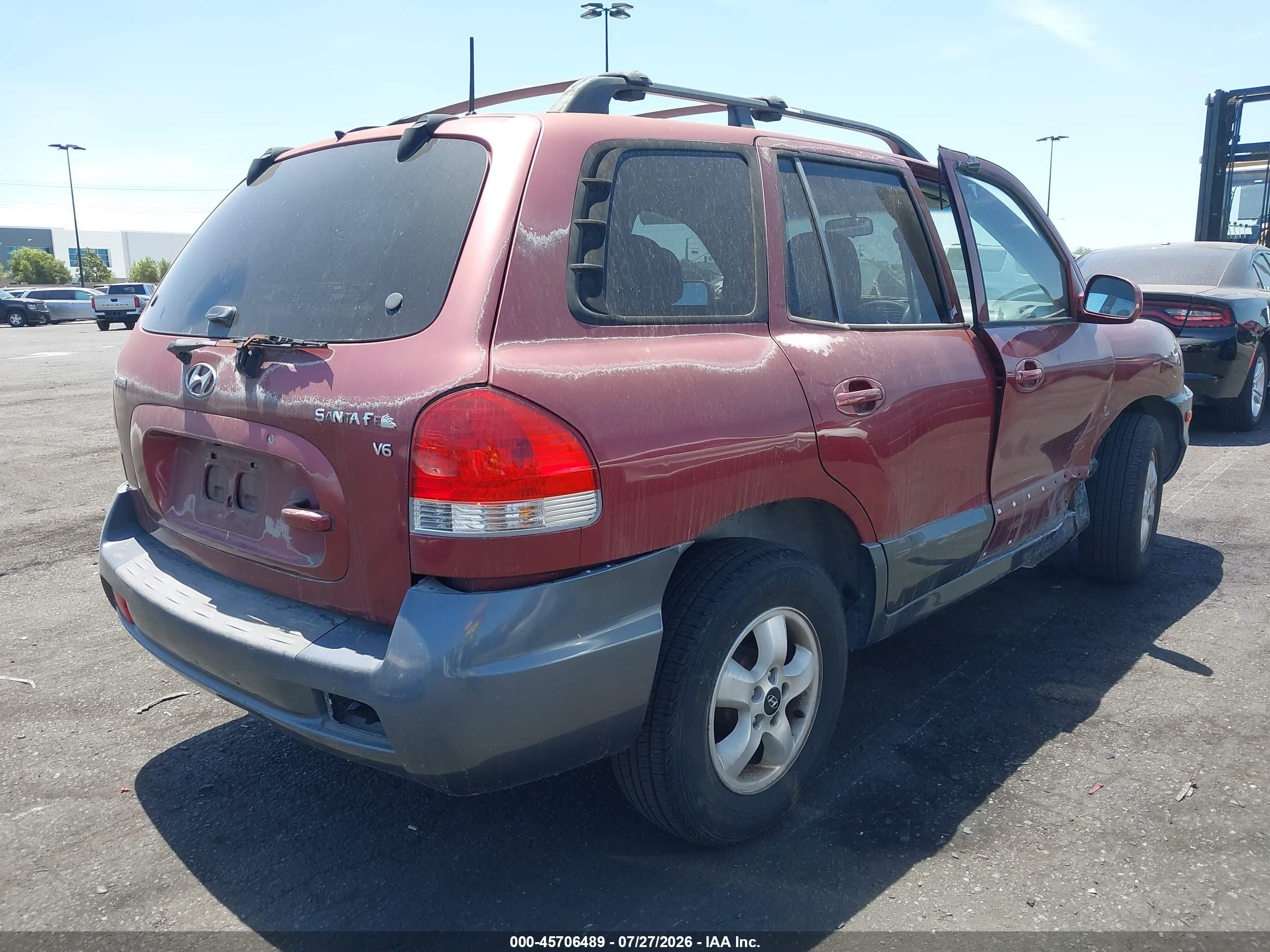 2005 Hyundai Santa Fe Gls Burgundy vin: KM8SC13D05U931260