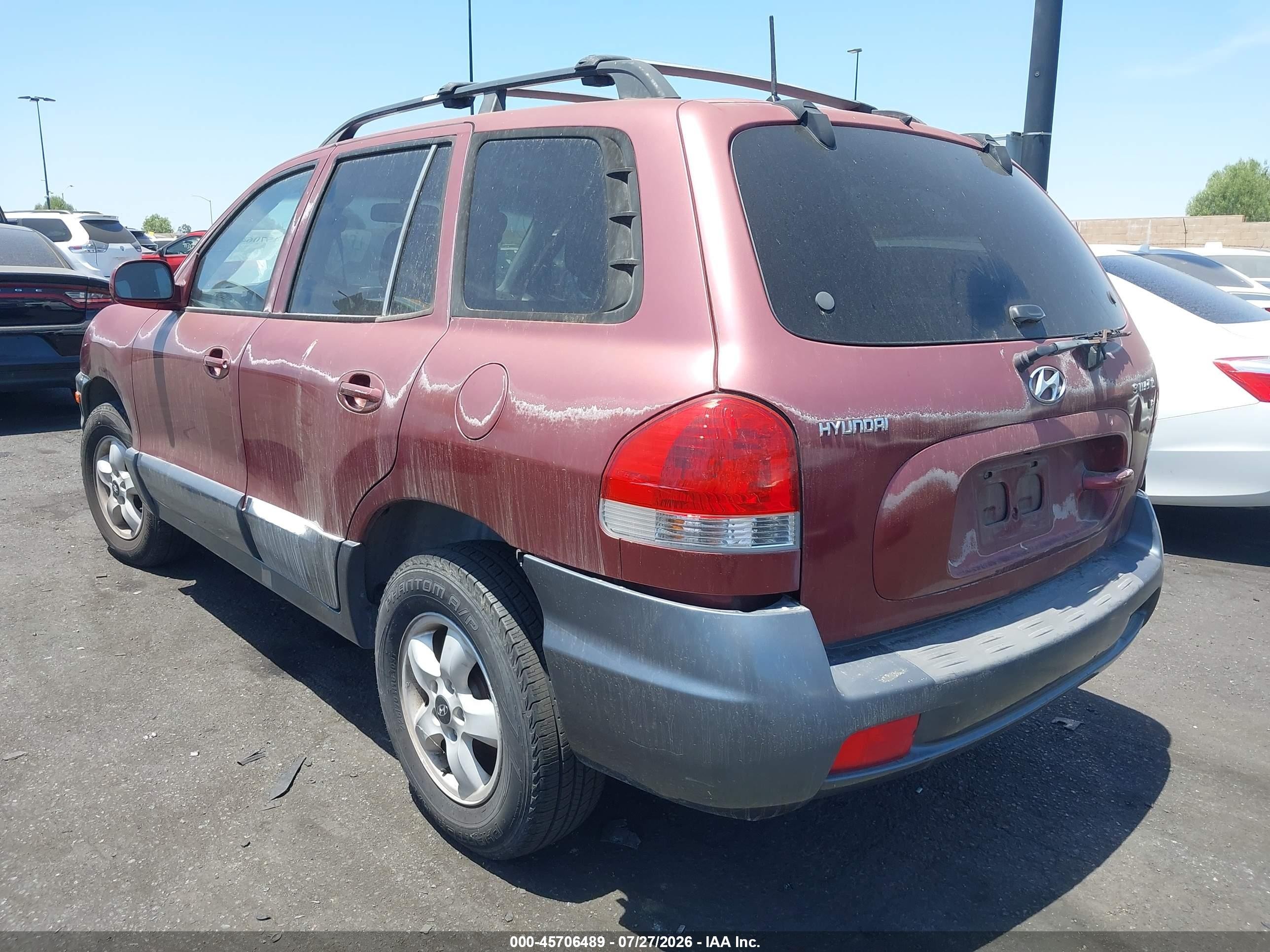 2005 Hyundai Santa Fe Gls Burgundy vin: KM8SC13D05U931260