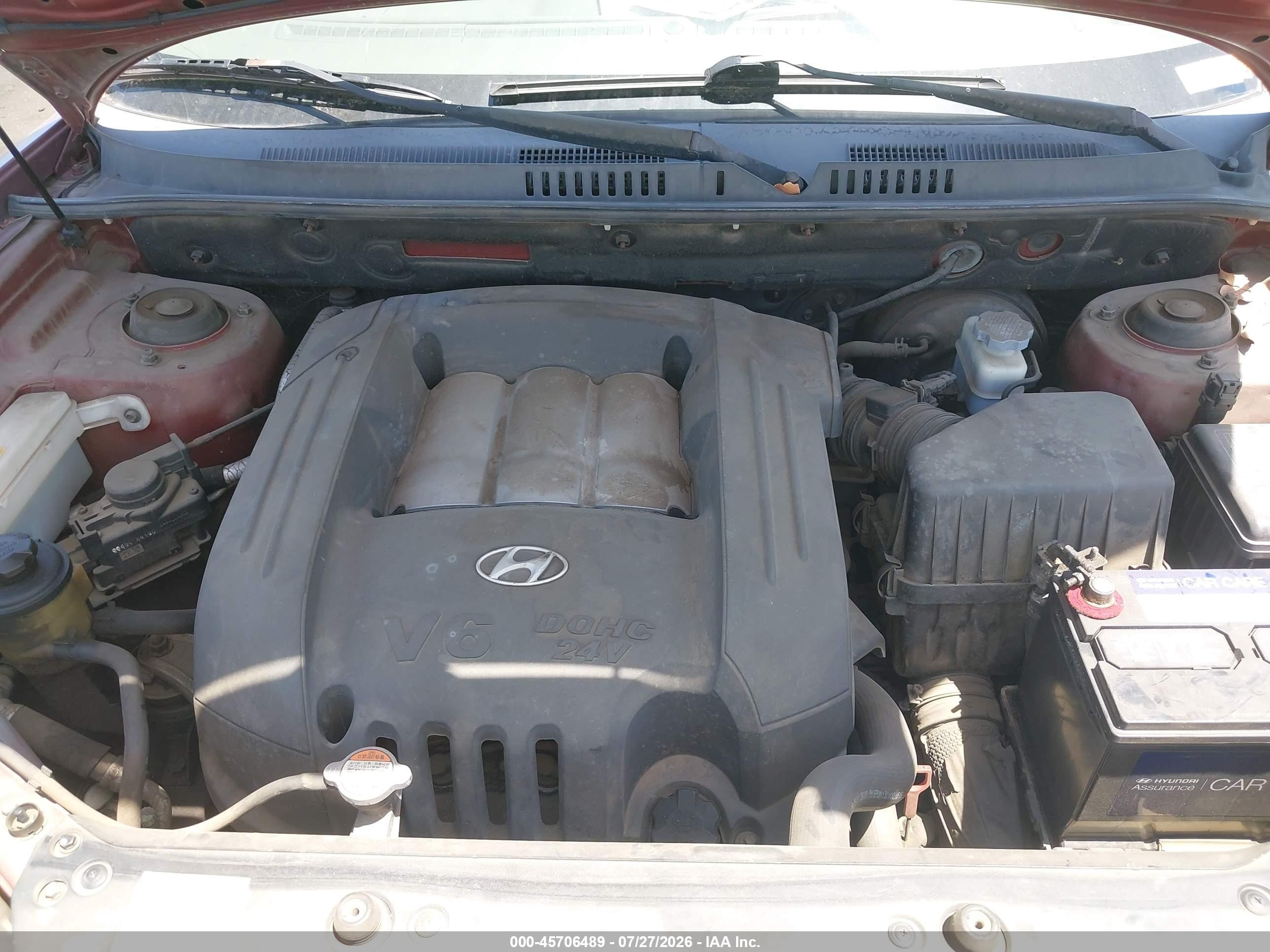 2005 Hyundai Santa Fe Gls Burgundy vin: KM8SC13D05U931260