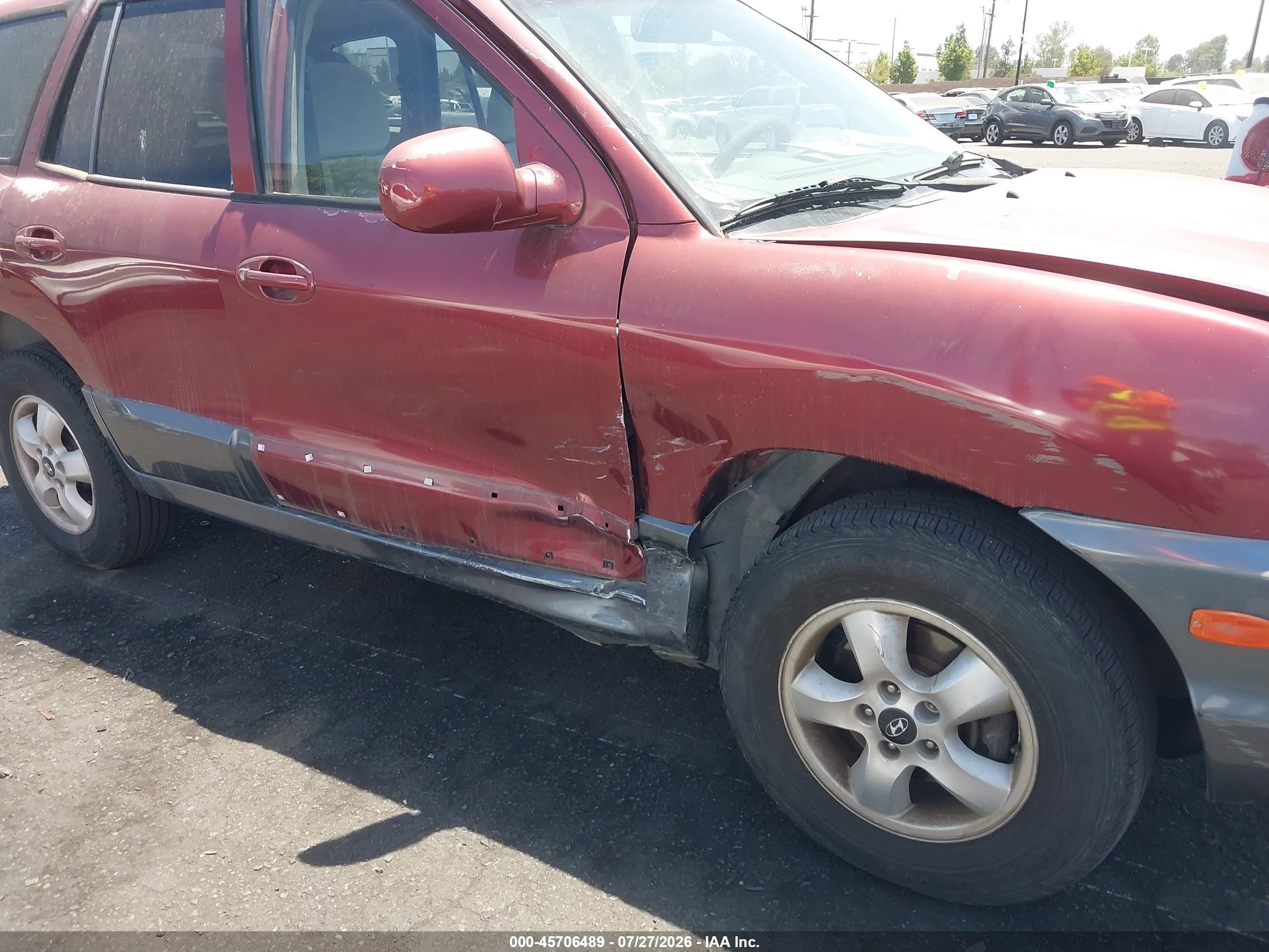 2005 Hyundai Santa Fe Gls Burgundy vin: KM8SC13D05U931260