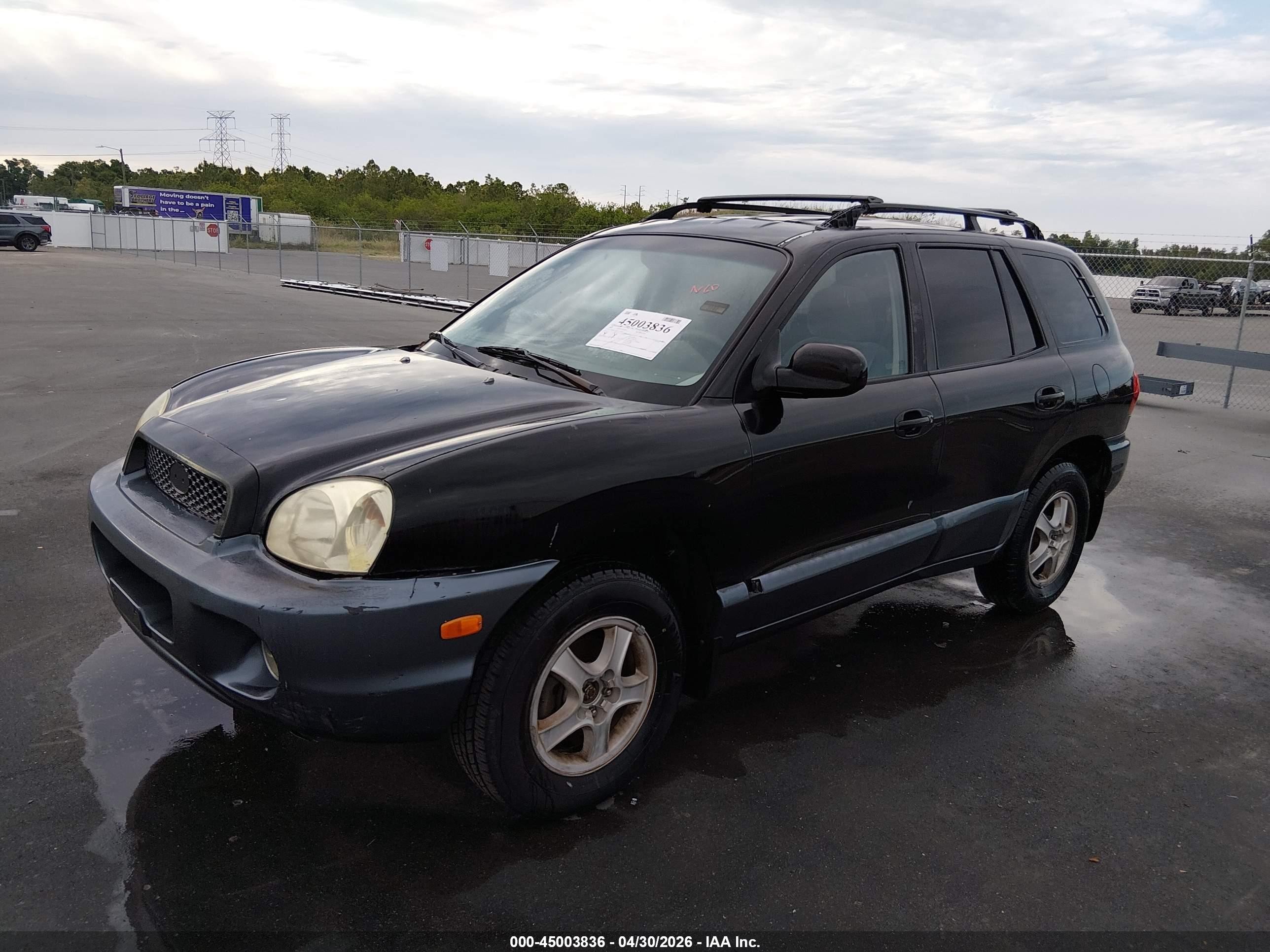 2002 Hyundai Santa Fe Gls/lx Black vin: KM8SC13D12U149643