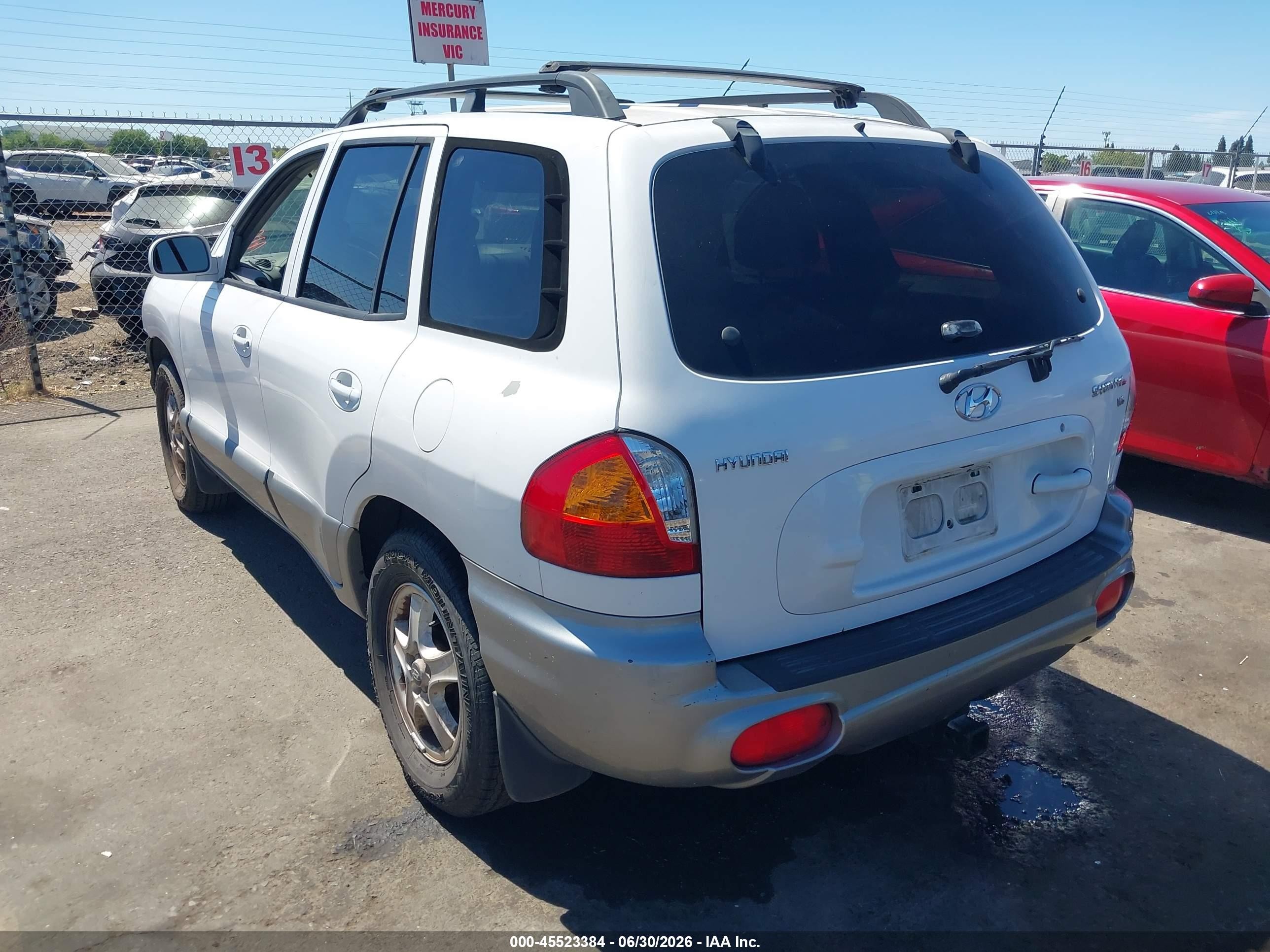 2002 Hyundai Santa Fe Gls/lx White vin: KM8SC13D12U180424