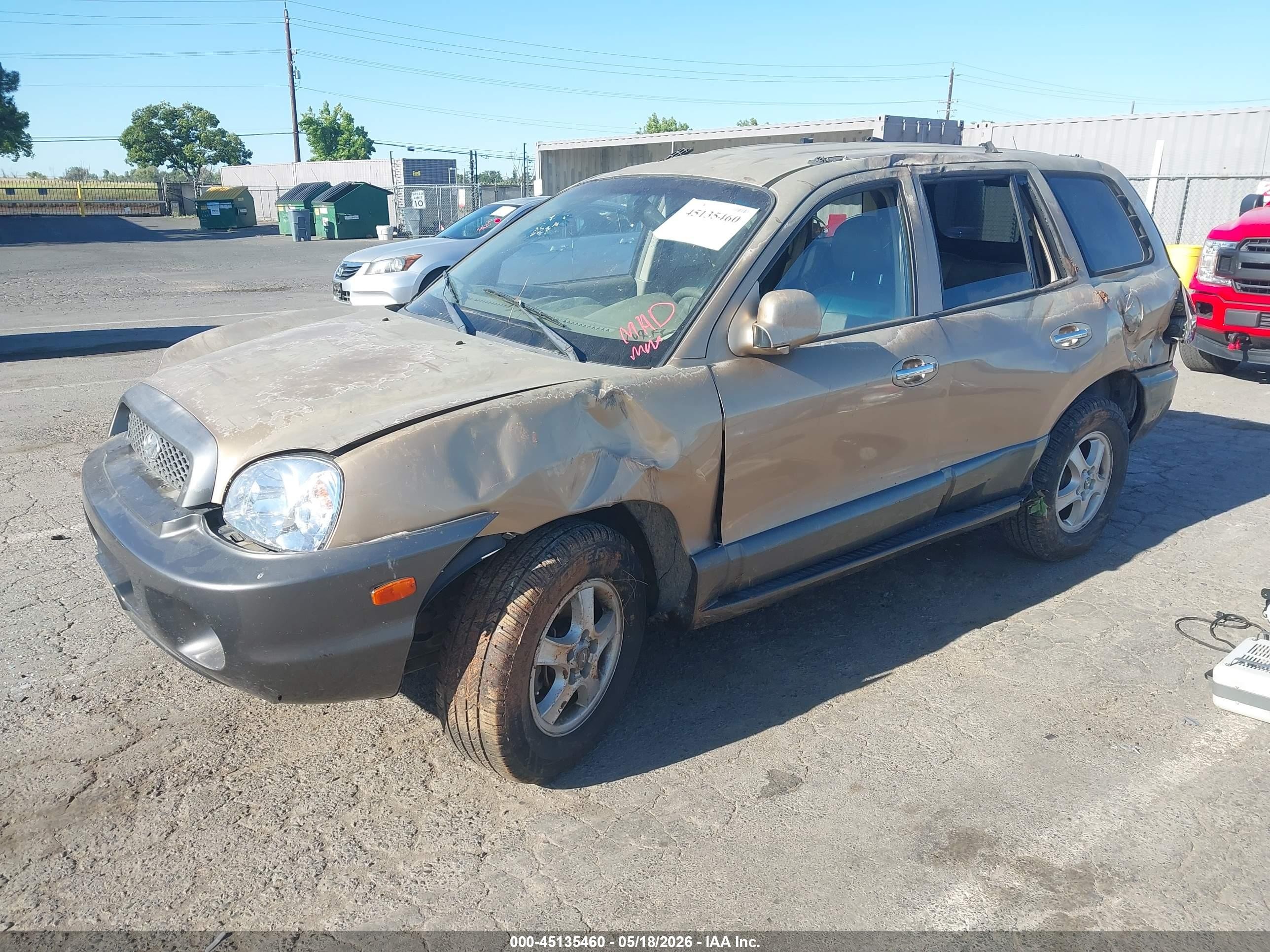 2003 Hyundai Santa Fe Gls/lx Beige vin: KM8SC13D13U469711