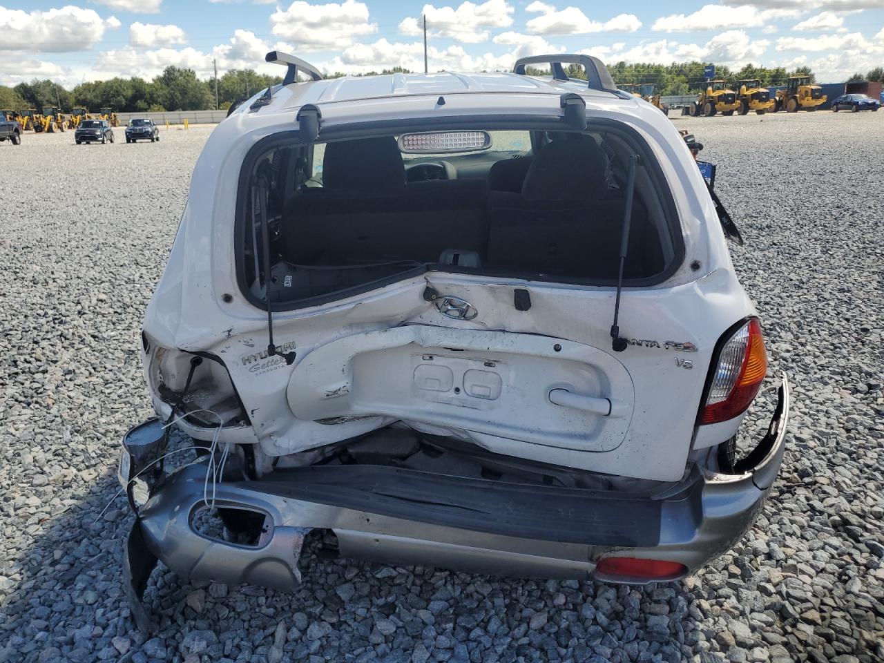 2004 Hyundai Santa Fe Gls White vin: KM8SC13D14U628485