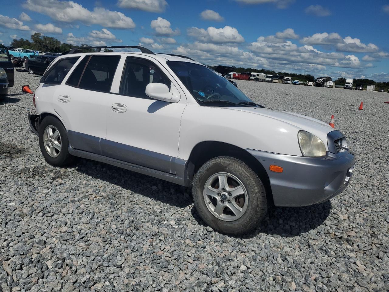 2004 Hyundai Santa Fe Gls White vin: KM8SC13D14U628485