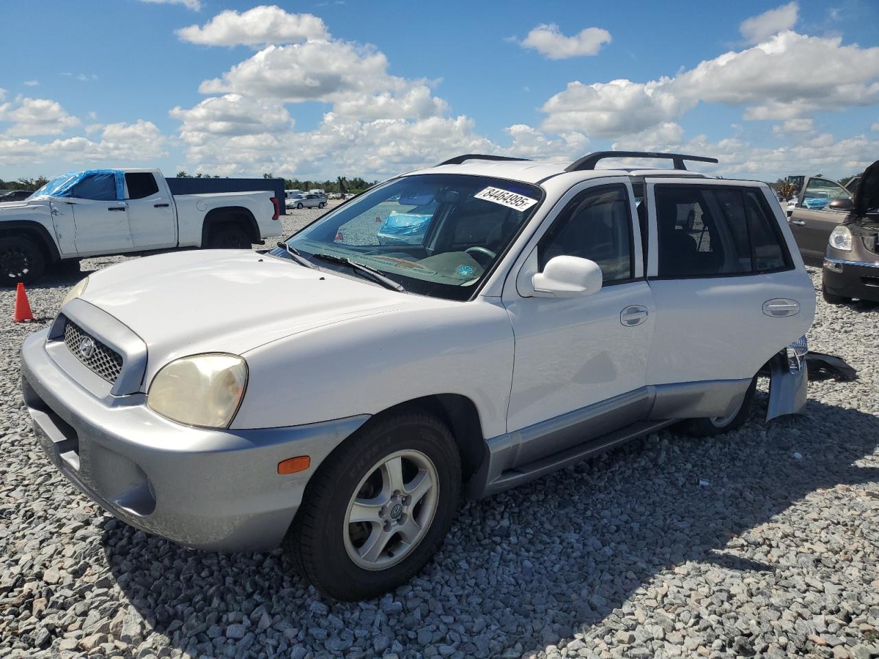 2004 Hyundai Santa Fe Gls White vin: KM8SC13D14U628485