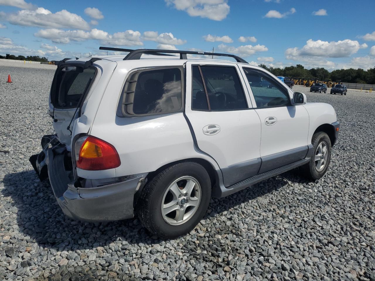 2004 Hyundai Santa Fe Gls White vin: KM8SC13D14U628485