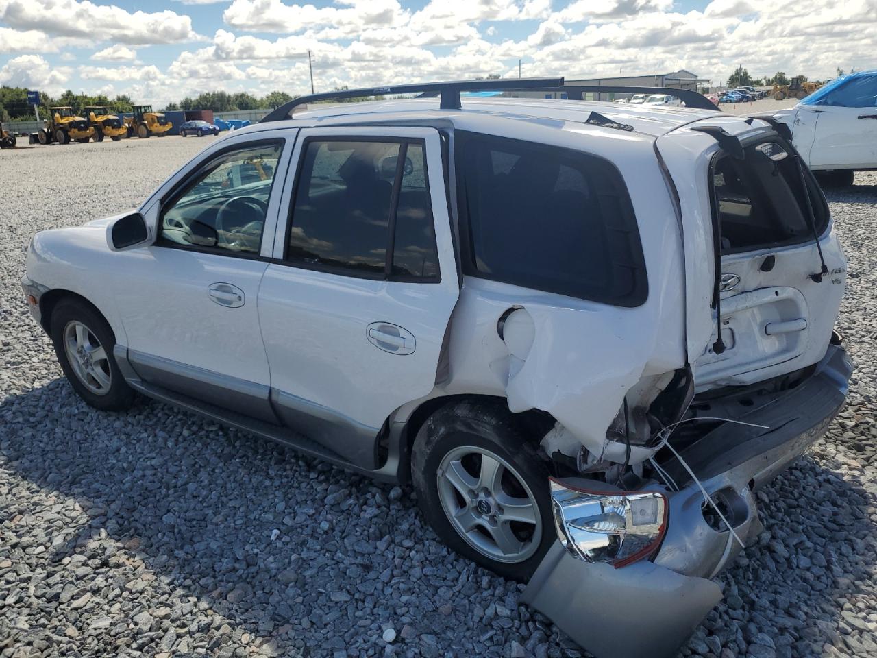 2004 Hyundai Santa Fe Gls White vin: KM8SC13D14U628485