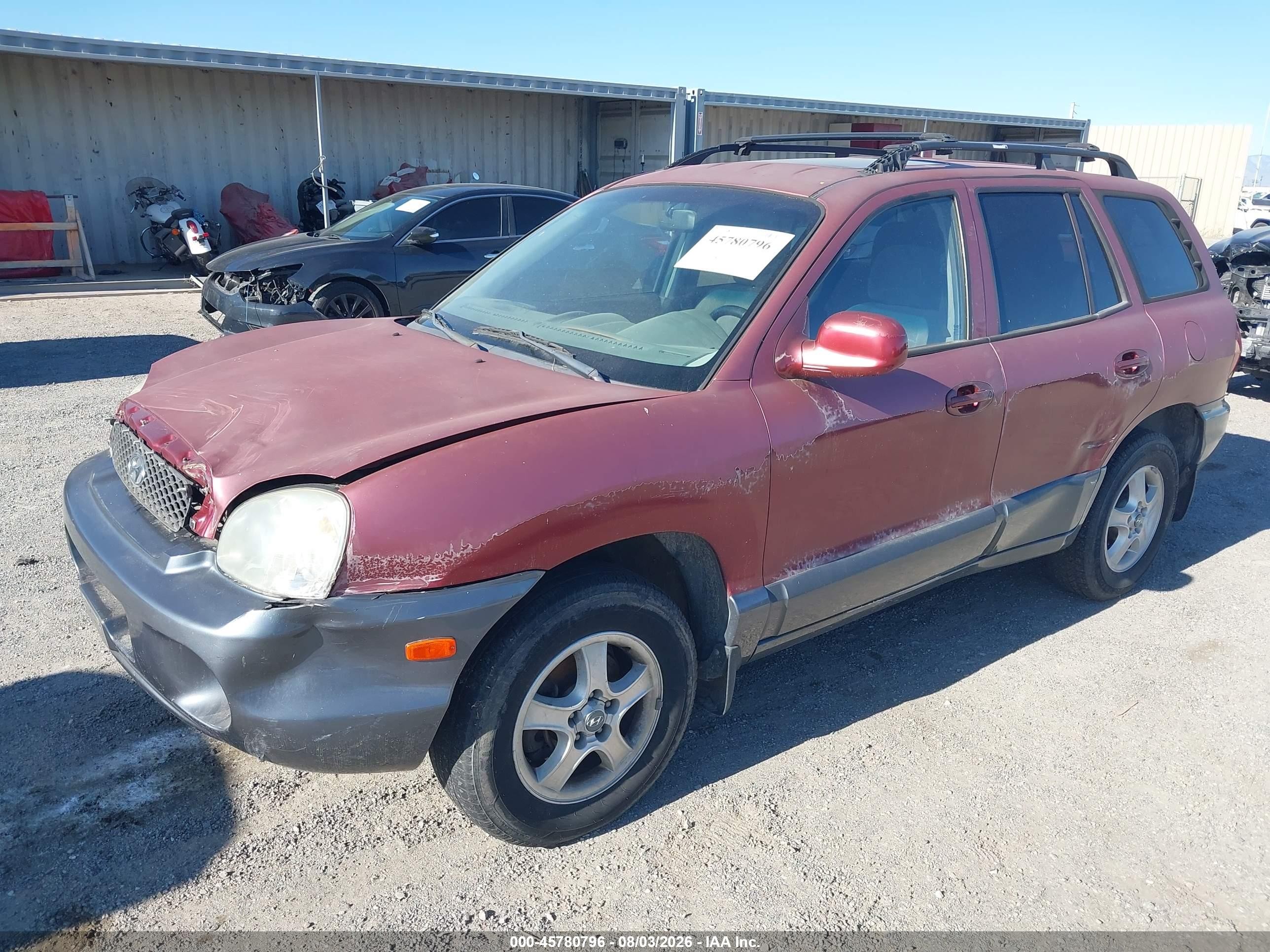 2004 Hyundai Santa Fe Gls Burgundy vin: KM8SC13D14U657310