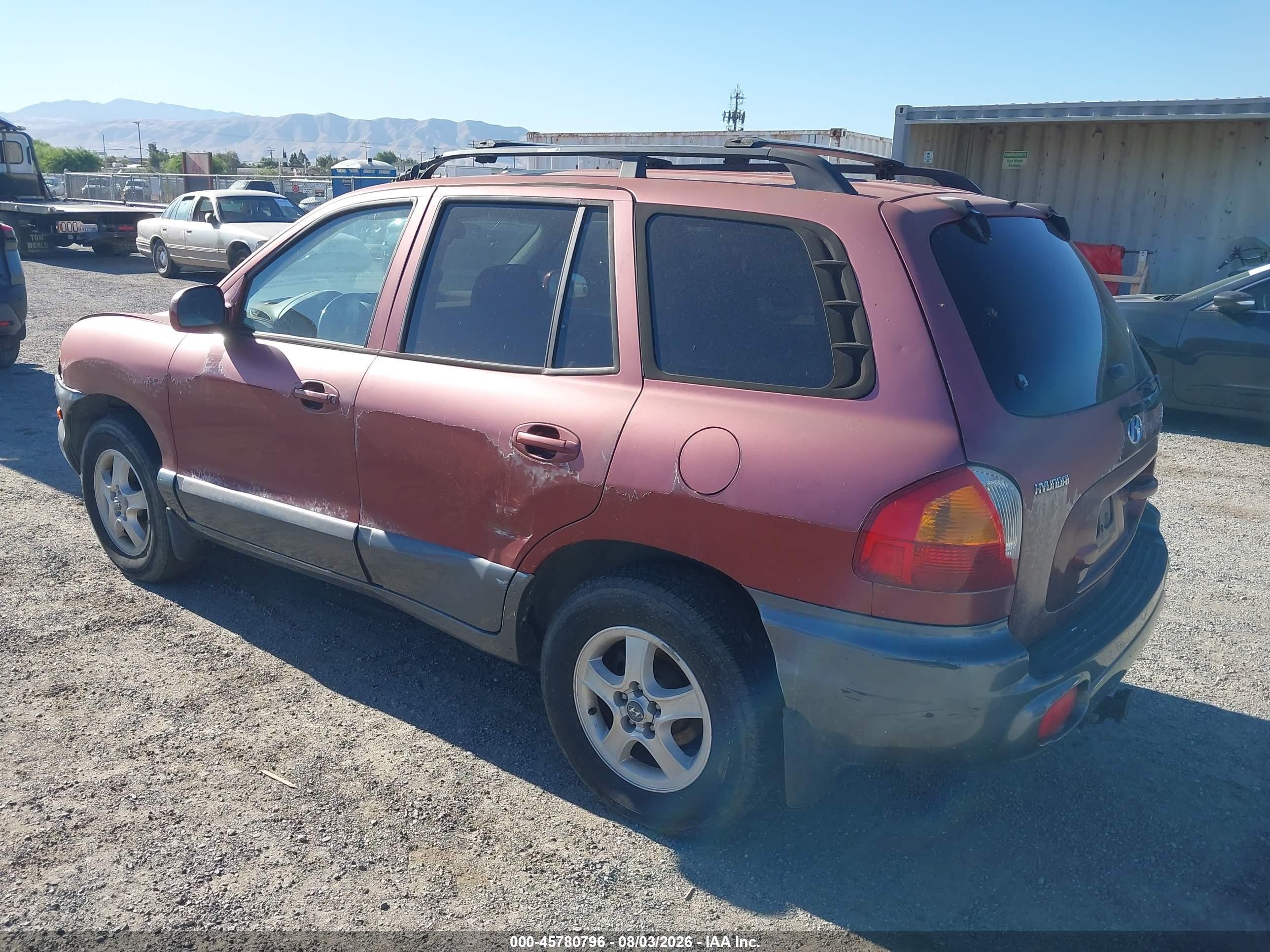2004 Hyundai Santa Fe Gls Burgundy vin: KM8SC13D14U657310