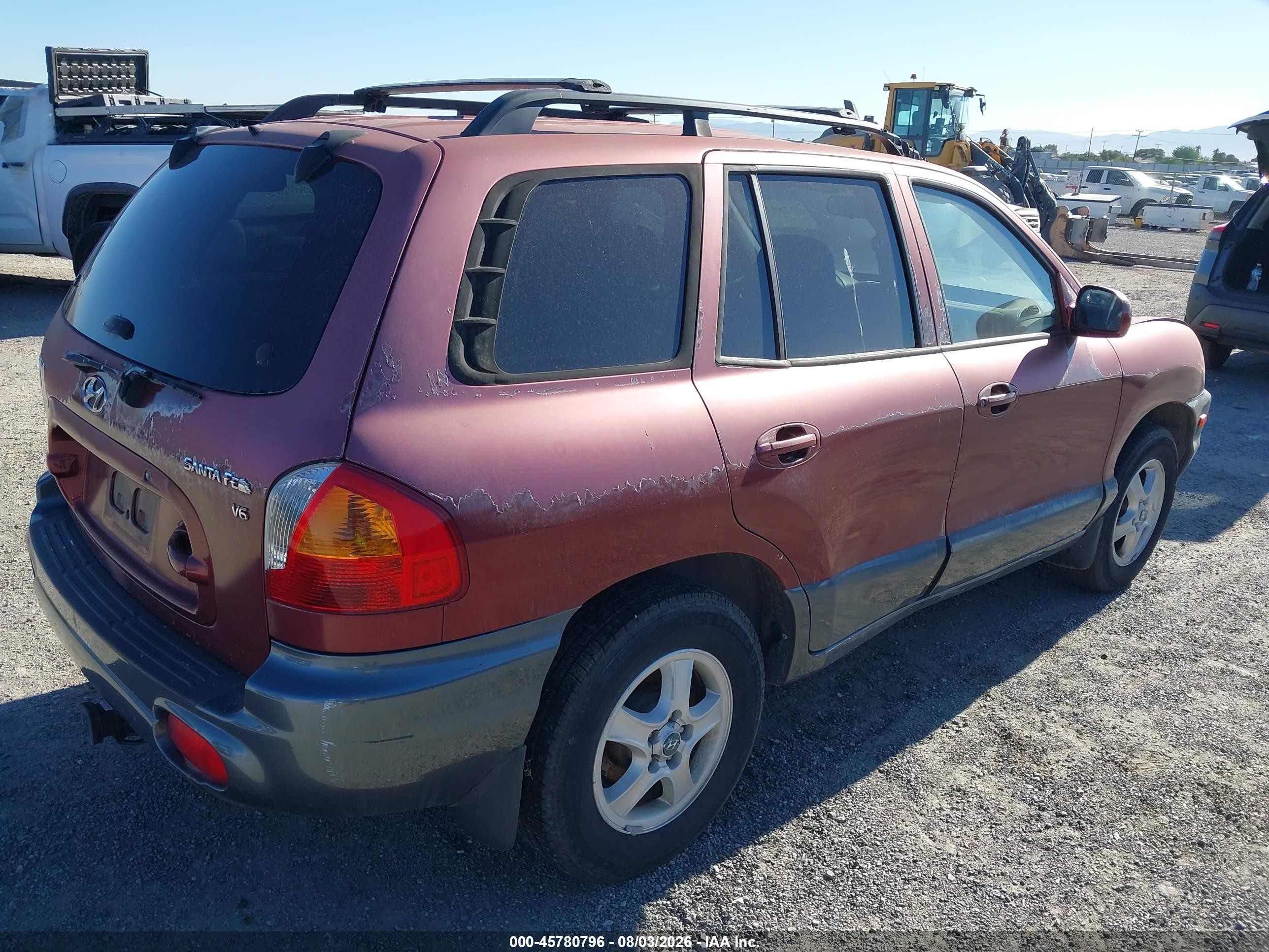 2004 Hyundai Santa Fe Gls Burgundy vin: KM8SC13D14U657310
