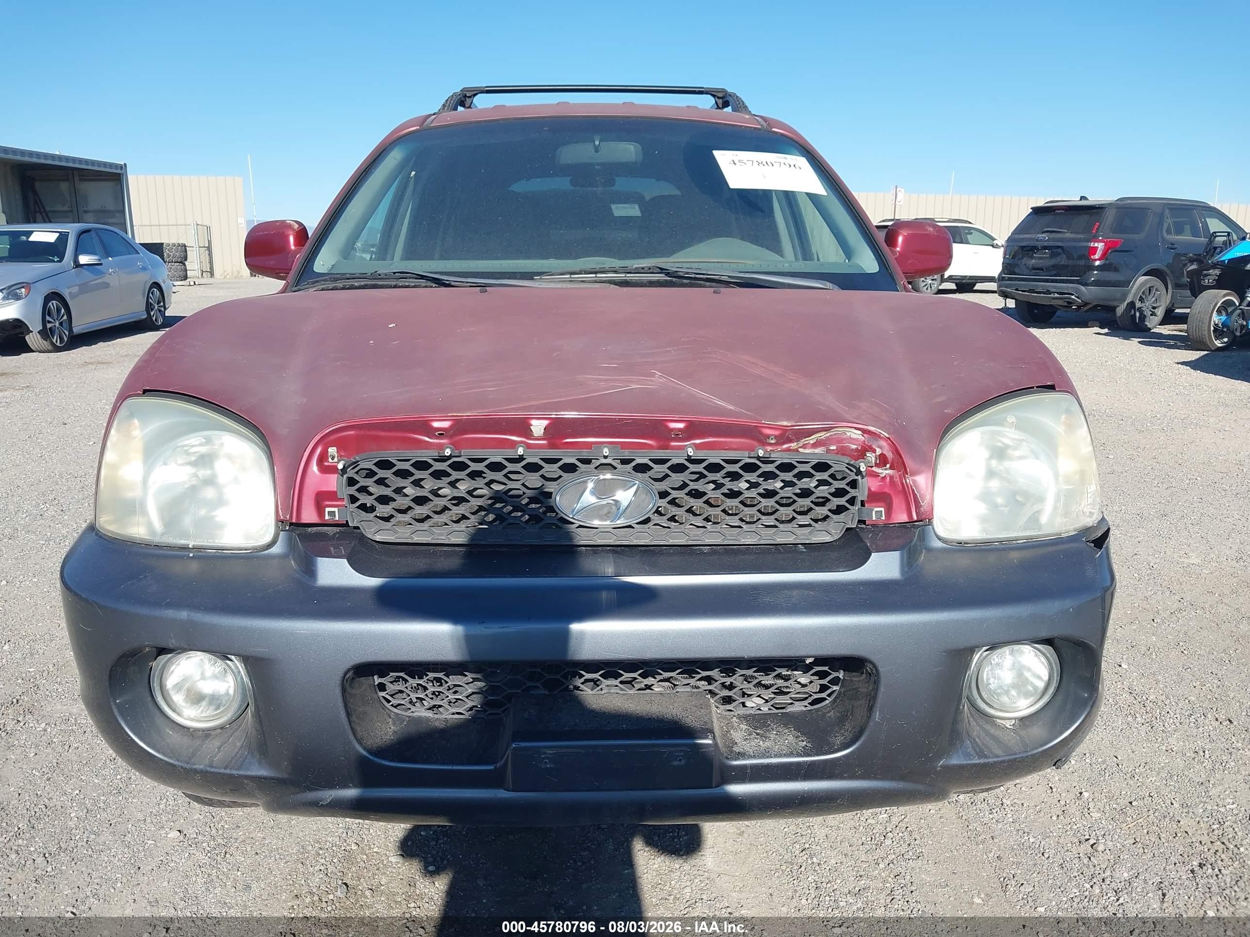 2004 Hyundai Santa Fe Gls Burgundy vin: KM8SC13D14U657310