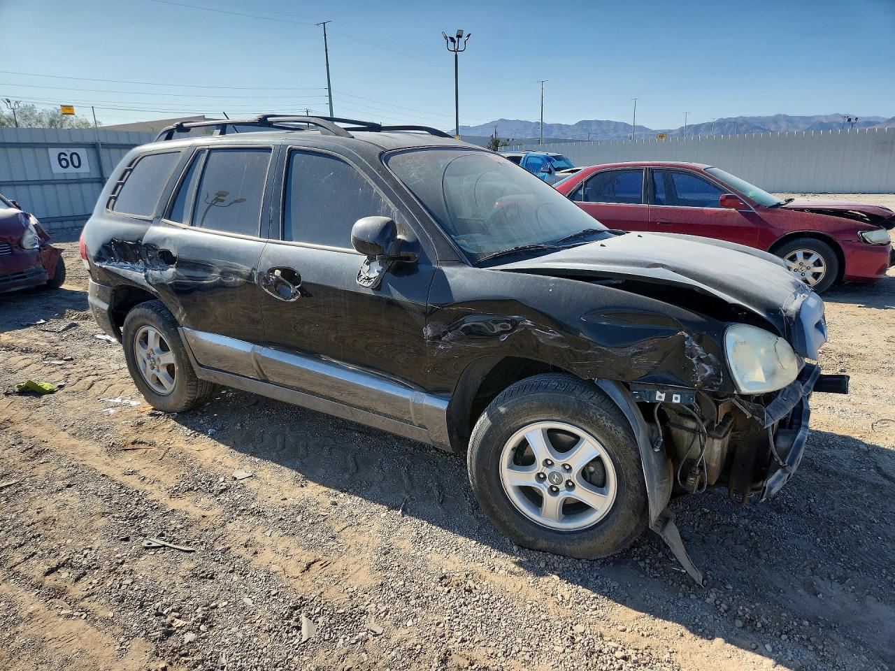 2006 Hyundai Santa Fe Gls Black vin: KM8SC13D16U072665