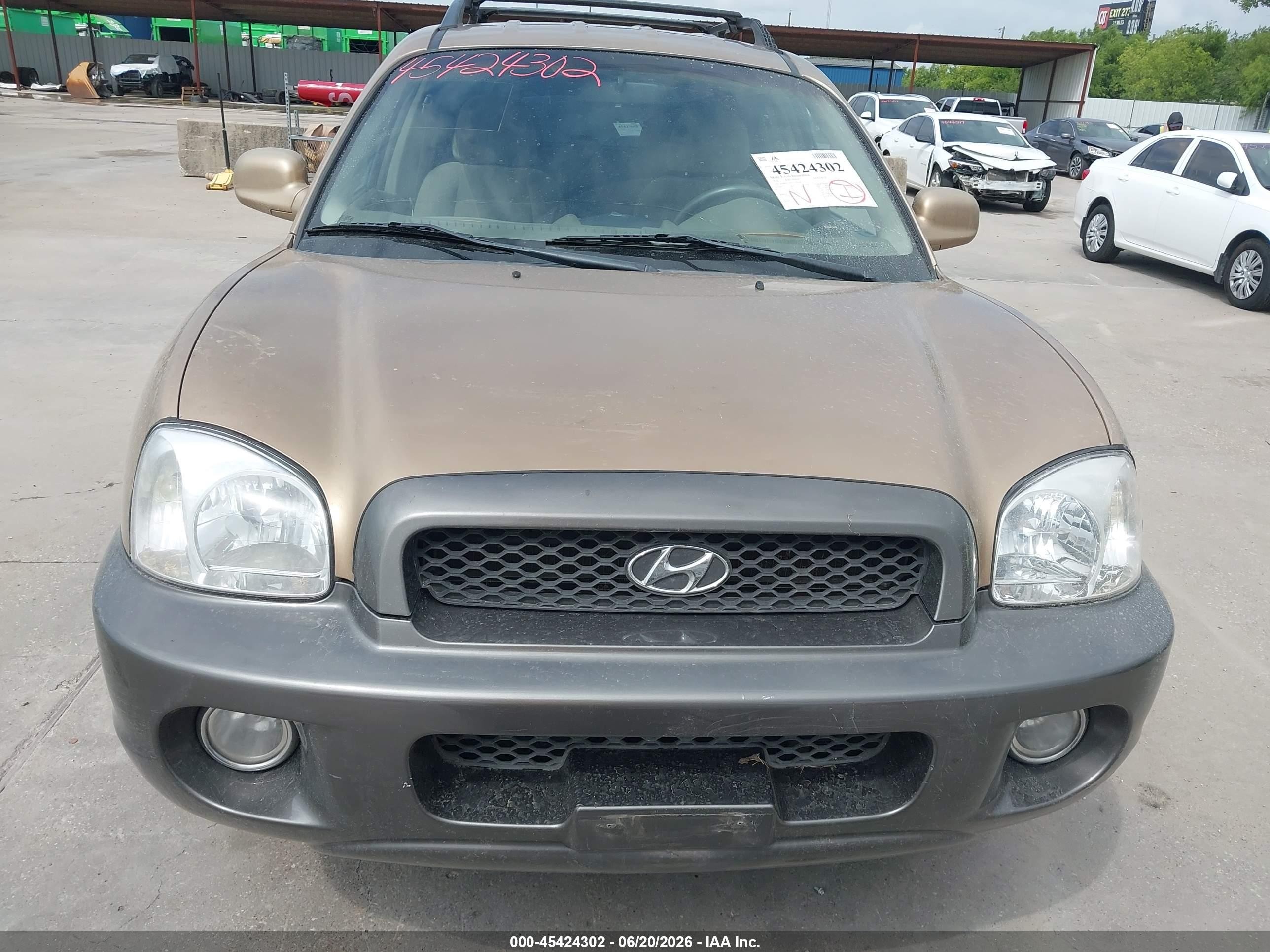 2002 Hyundai Santa Fe Gls/lx Gold vin: KM8SC13D22U200356