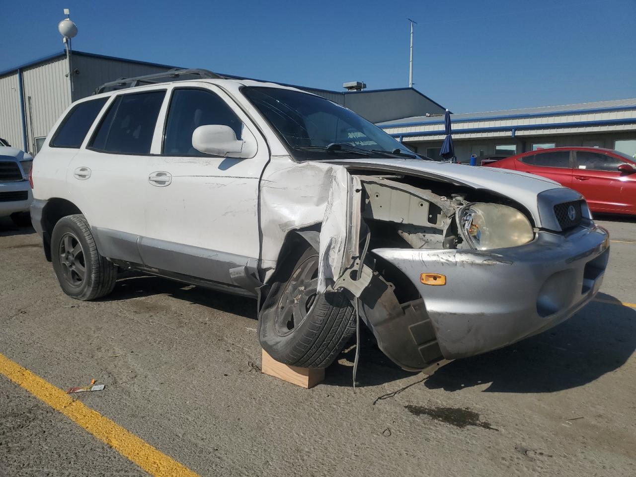2002 Hyundai Santa Fe Gls   White vin: KM8SC13D22U212989