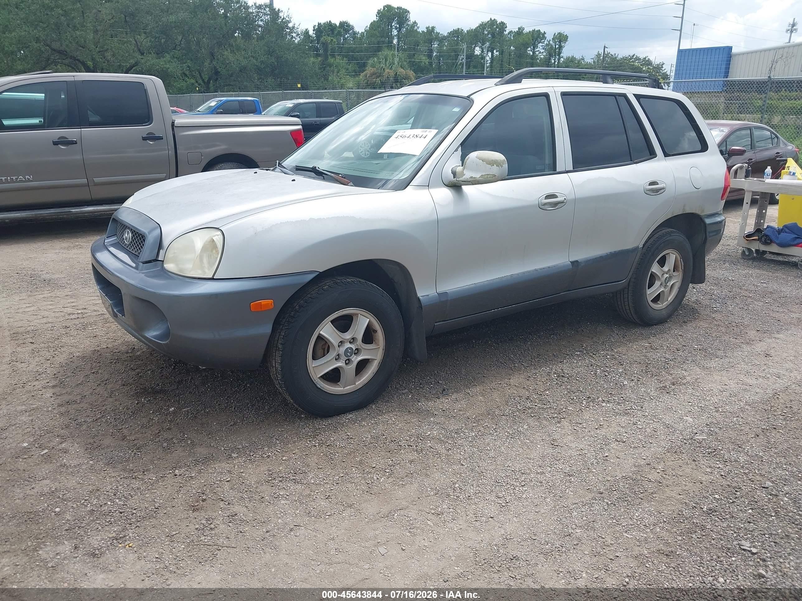 2002 Hyundai Santa Fe Gls/lx Silver vin: KM8SC13D22U276580