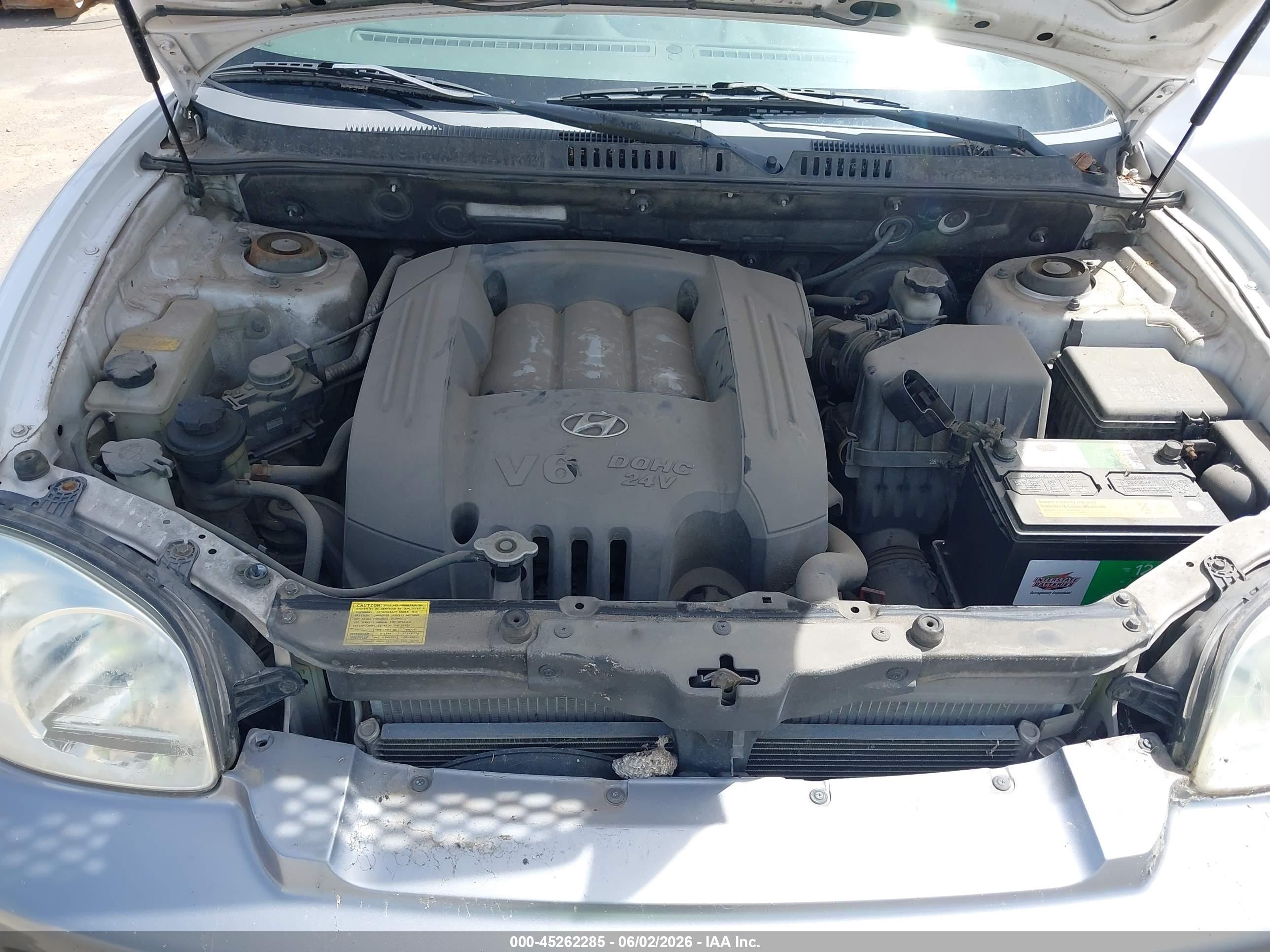 2004 Hyundai Santa Fe Gls White vin: KM8SC13D24U649183