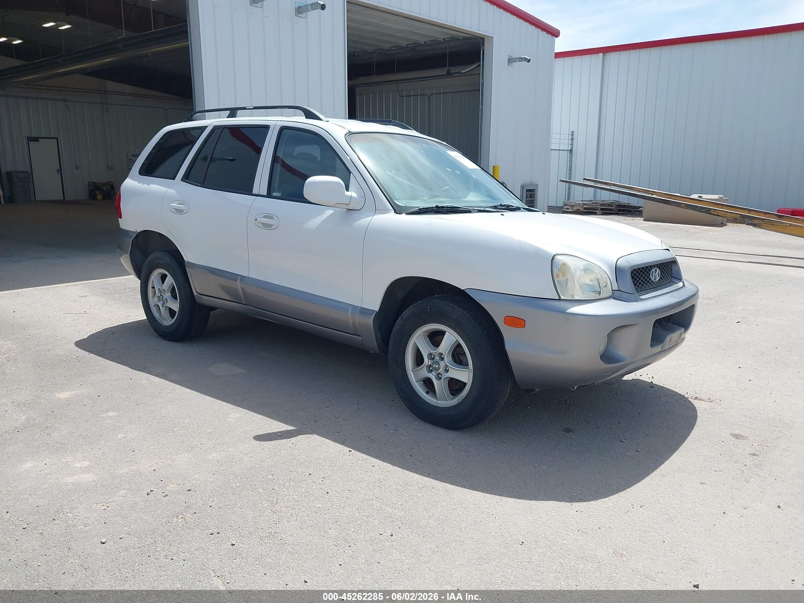 2004 Hyundai Santa Fe Gls White vin: KM8SC13D24U649183