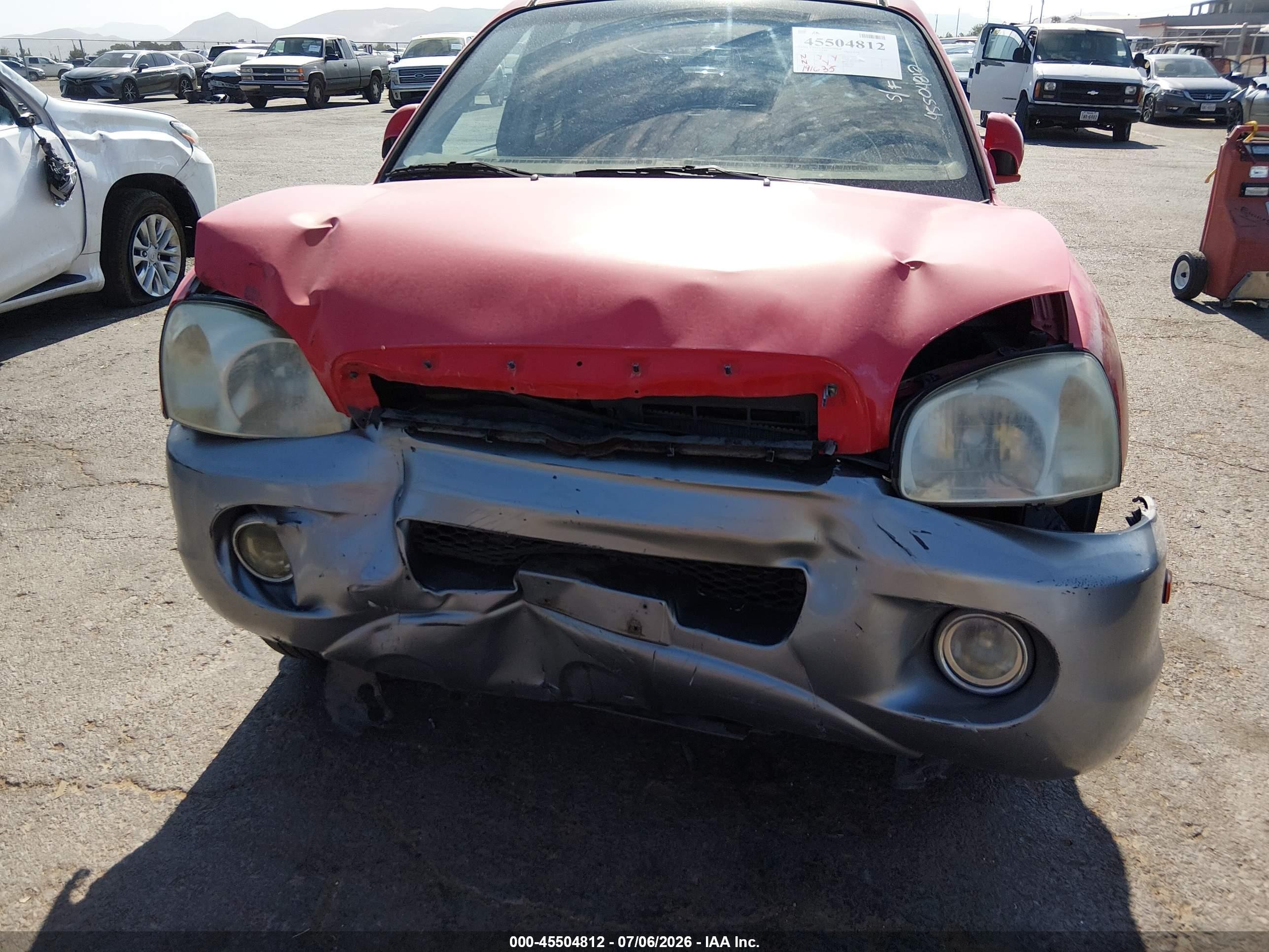 2005 Hyundai Santa Fe Gls Red vin: KM8SC13D25U866735