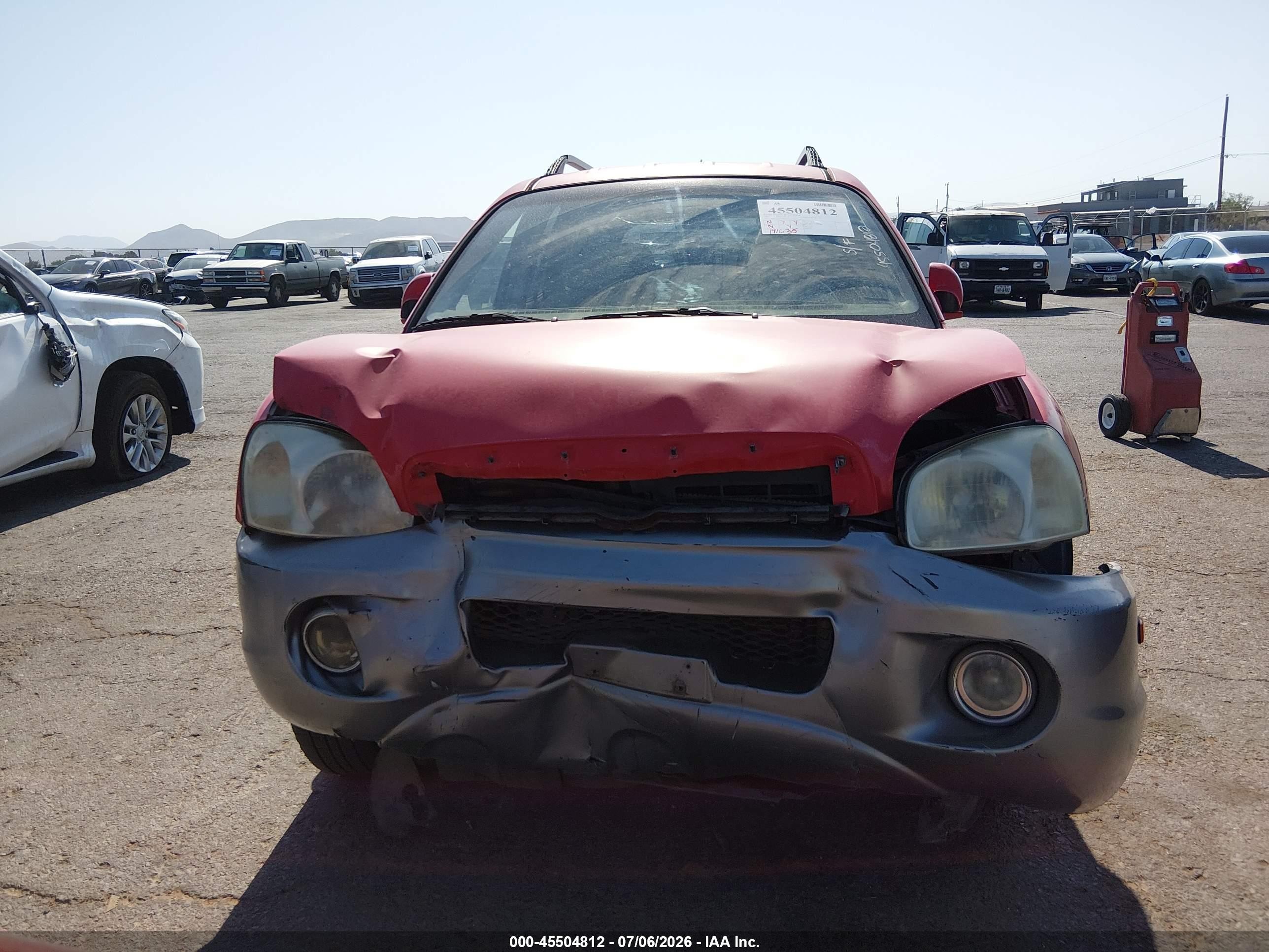 2005 Hyundai Santa Fe Gls Red vin: KM8SC13D25U866735