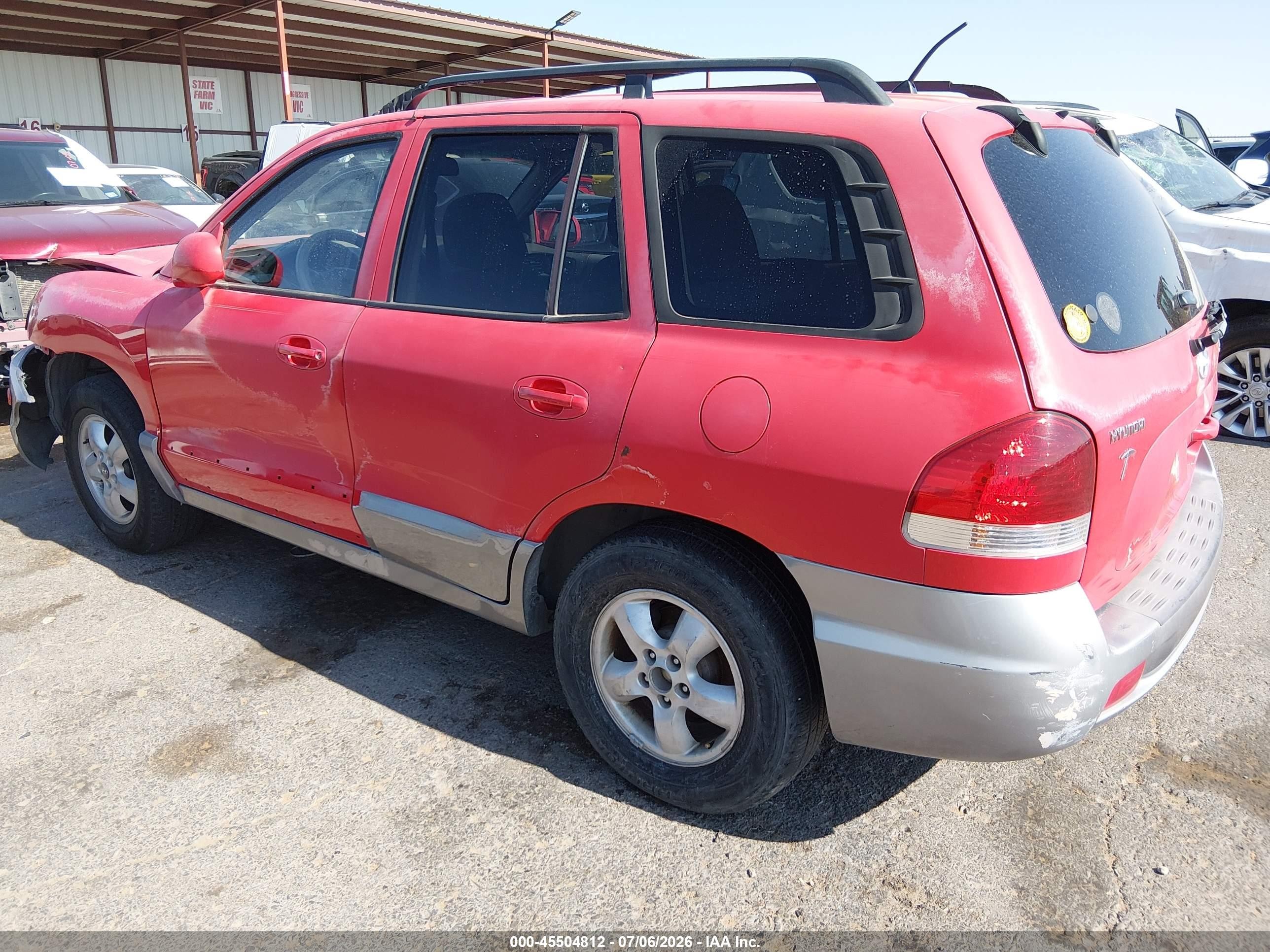 2005 Hyundai Santa Fe Gls Red vin: KM8SC13D25U866735