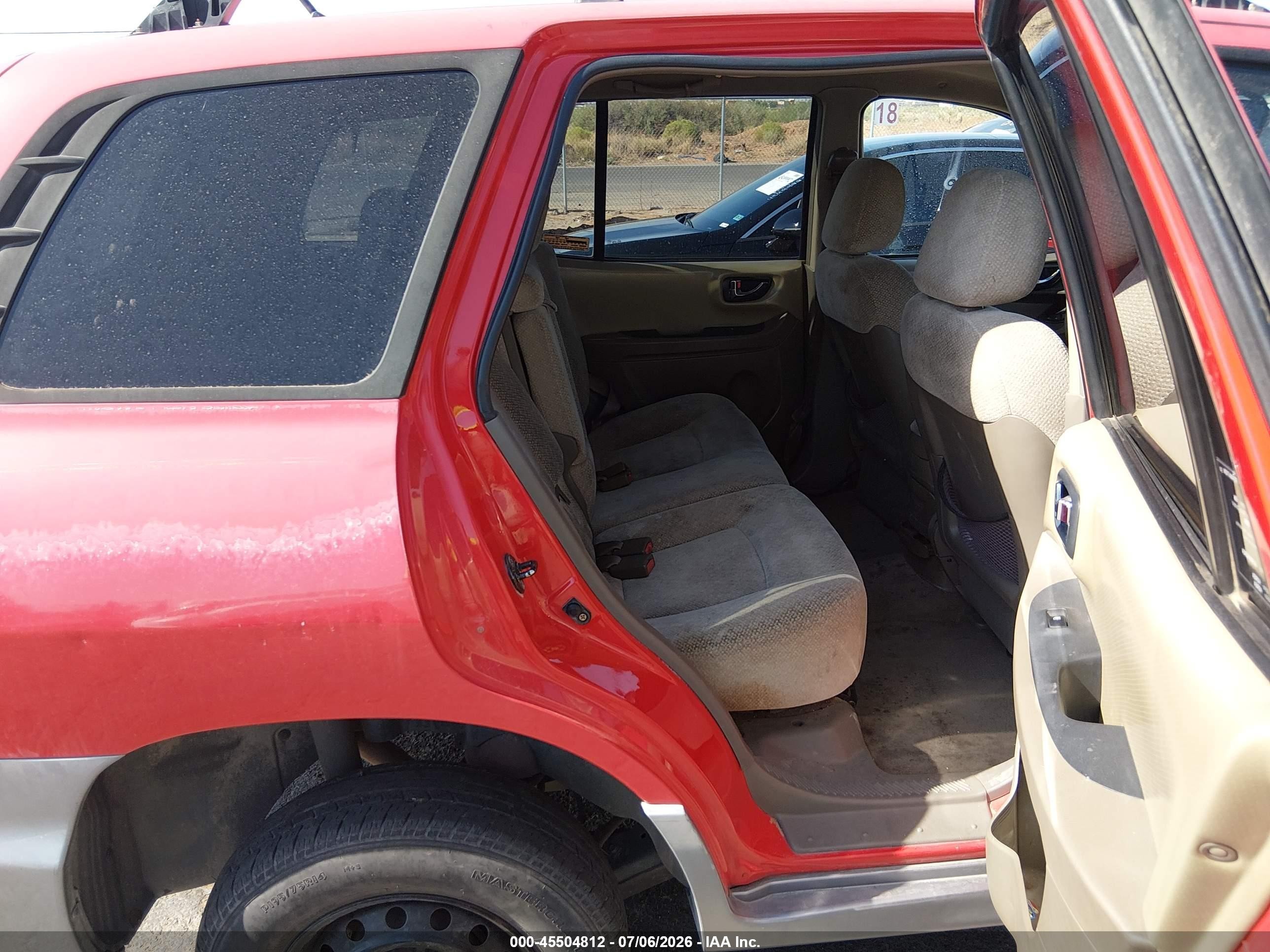 2005 Hyundai Santa Fe Gls Red vin: KM8SC13D25U866735