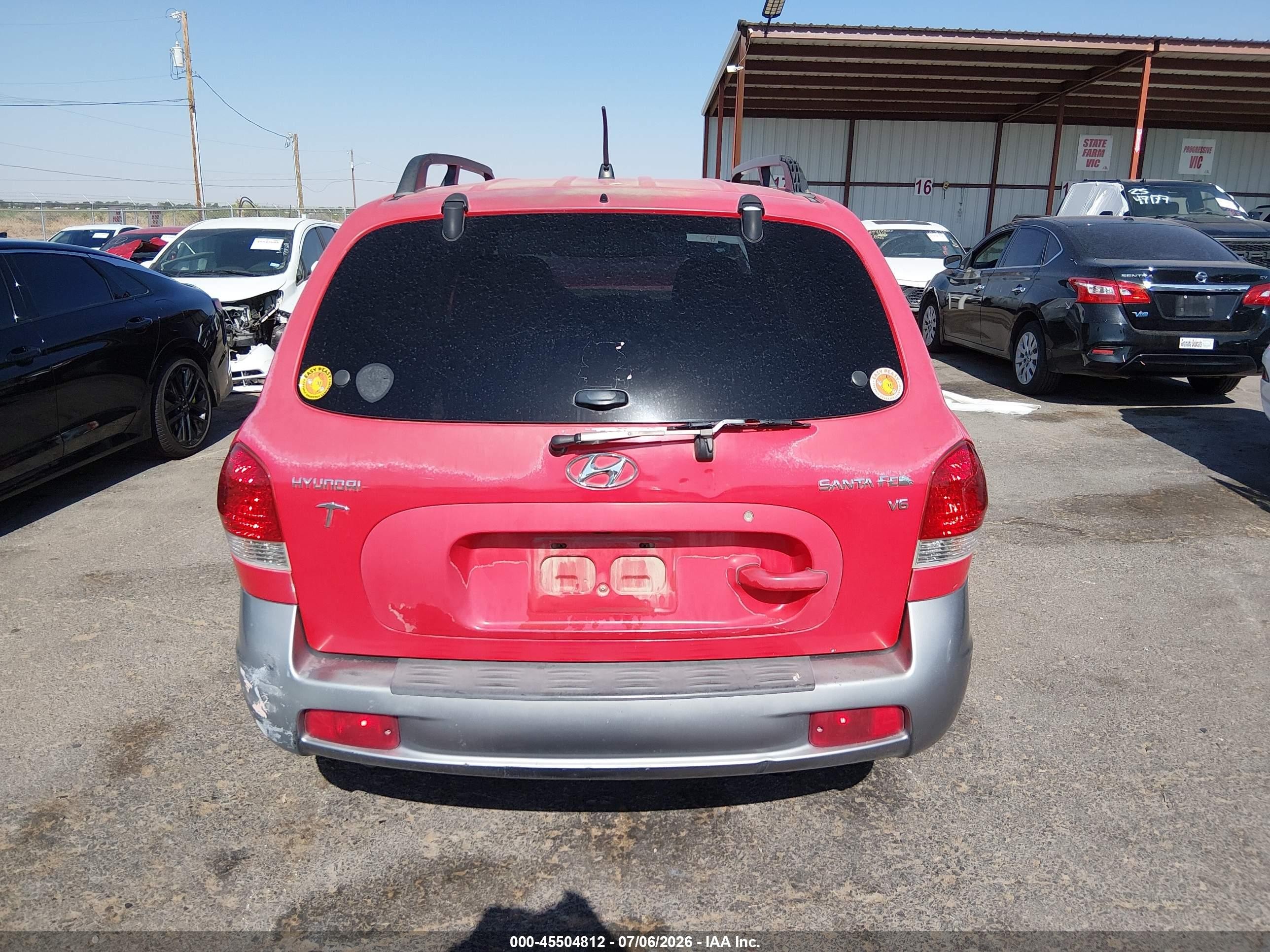 2005 Hyundai Santa Fe Gls Red vin: KM8SC13D25U866735