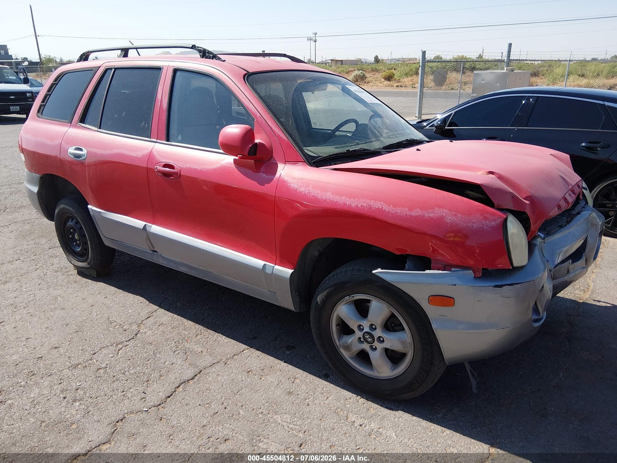 2005 Hyundai Santa Fe Gls Red vin: KM8SC13D25U866735