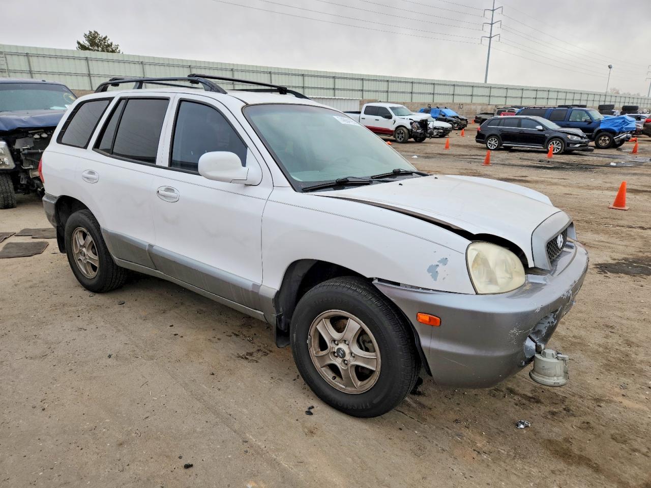 2003 Hyundai Santa Fe Gls White vin: KM8SC13D33U435558