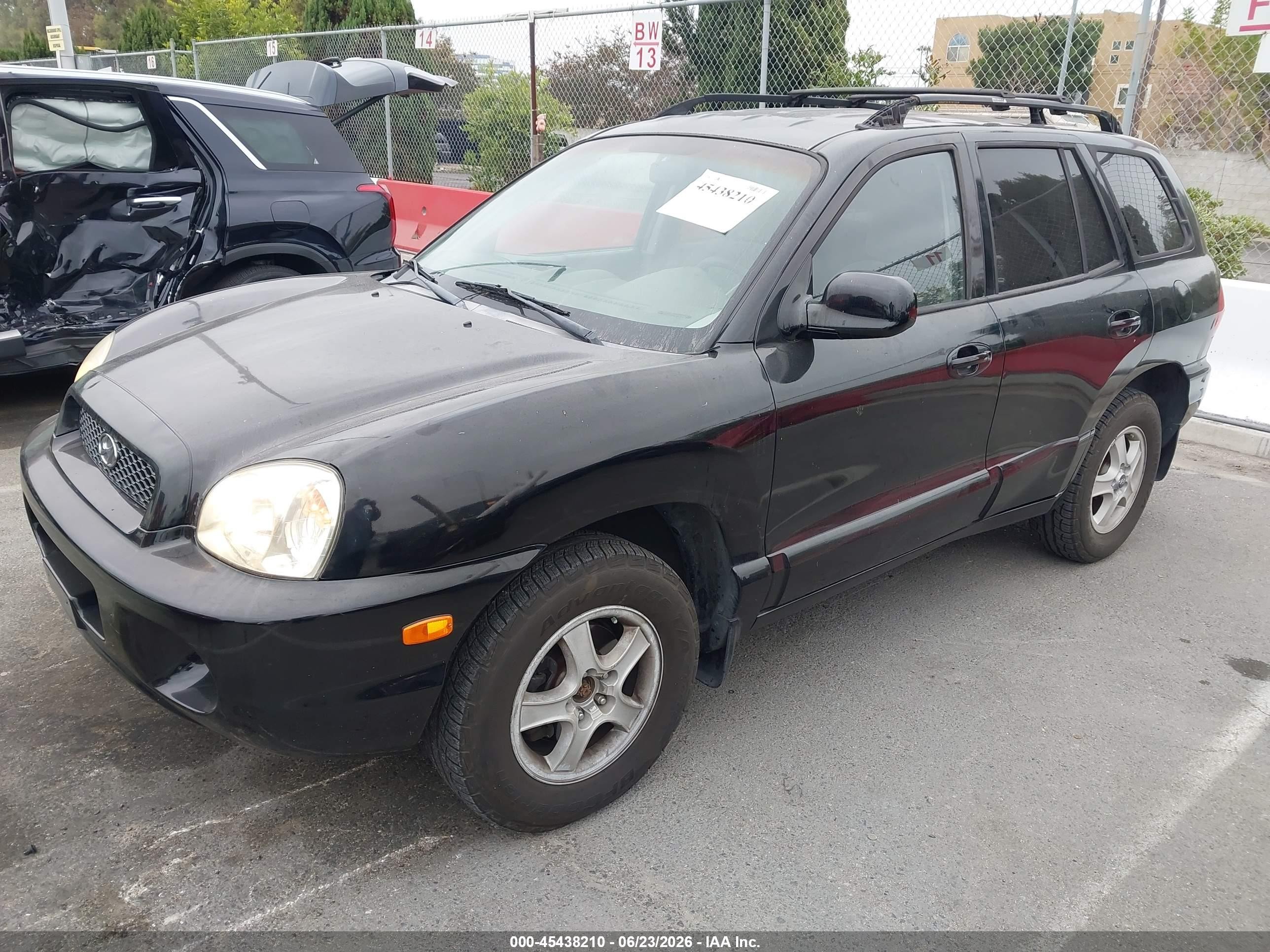 2004 Hyundai Santa Fe Gls Черный vin: KM8SC13D34U637589