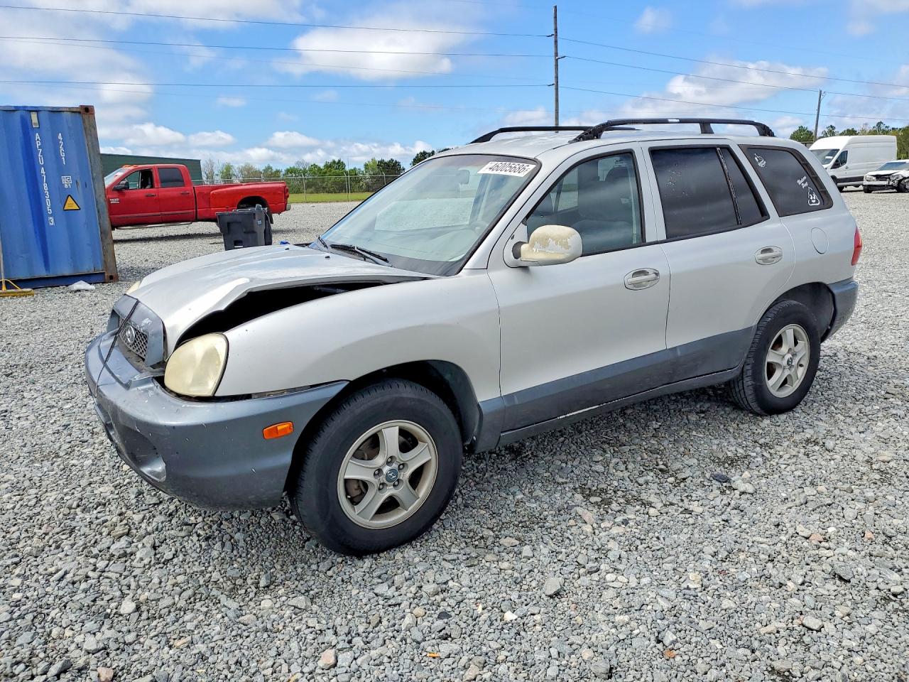 2004 Hyundai Santa Fe Gls Silver vin: KM8SC13D34U689627